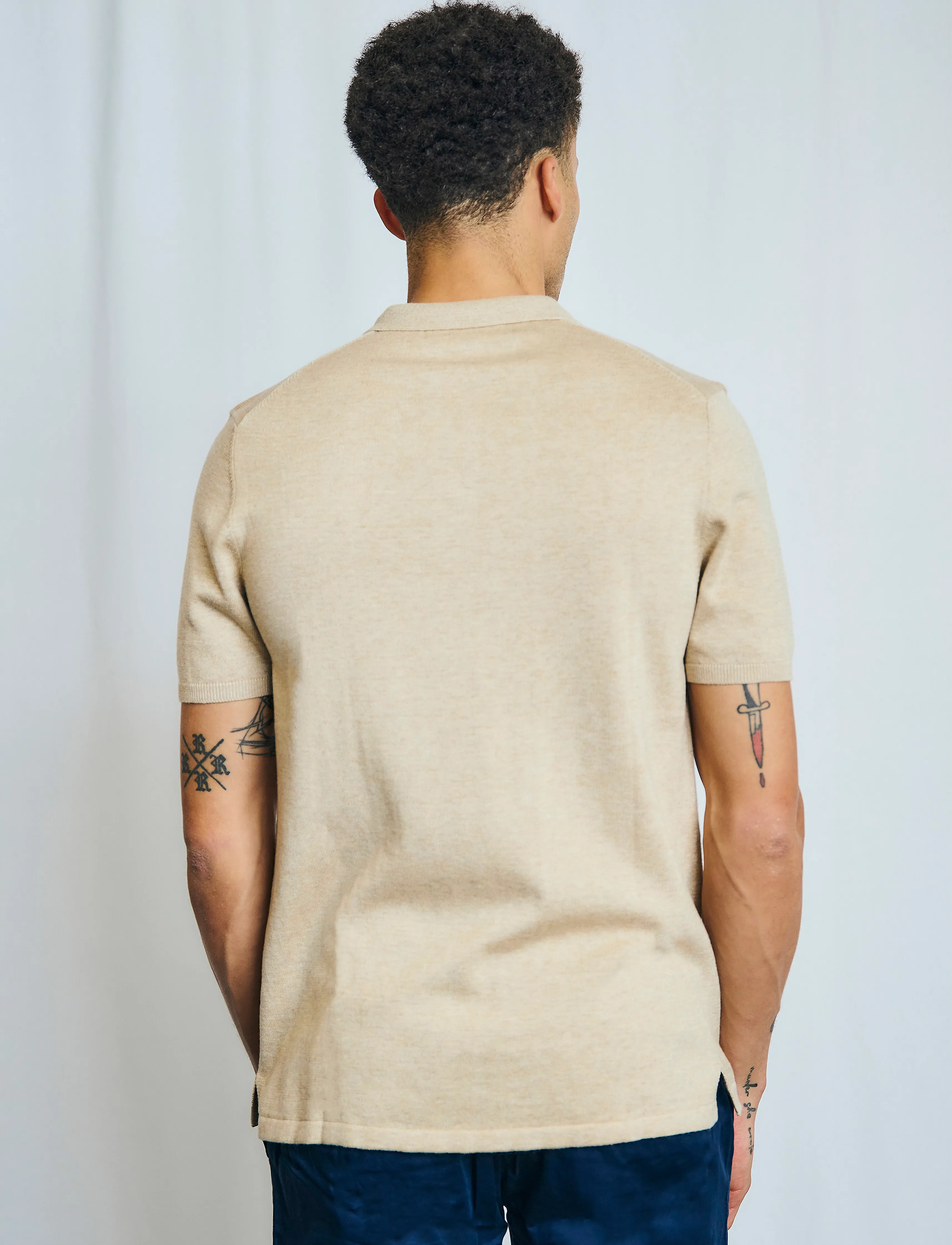 Bruun & Stengade - BS Aaran Regular Fit Polo Shirt - beige - 4