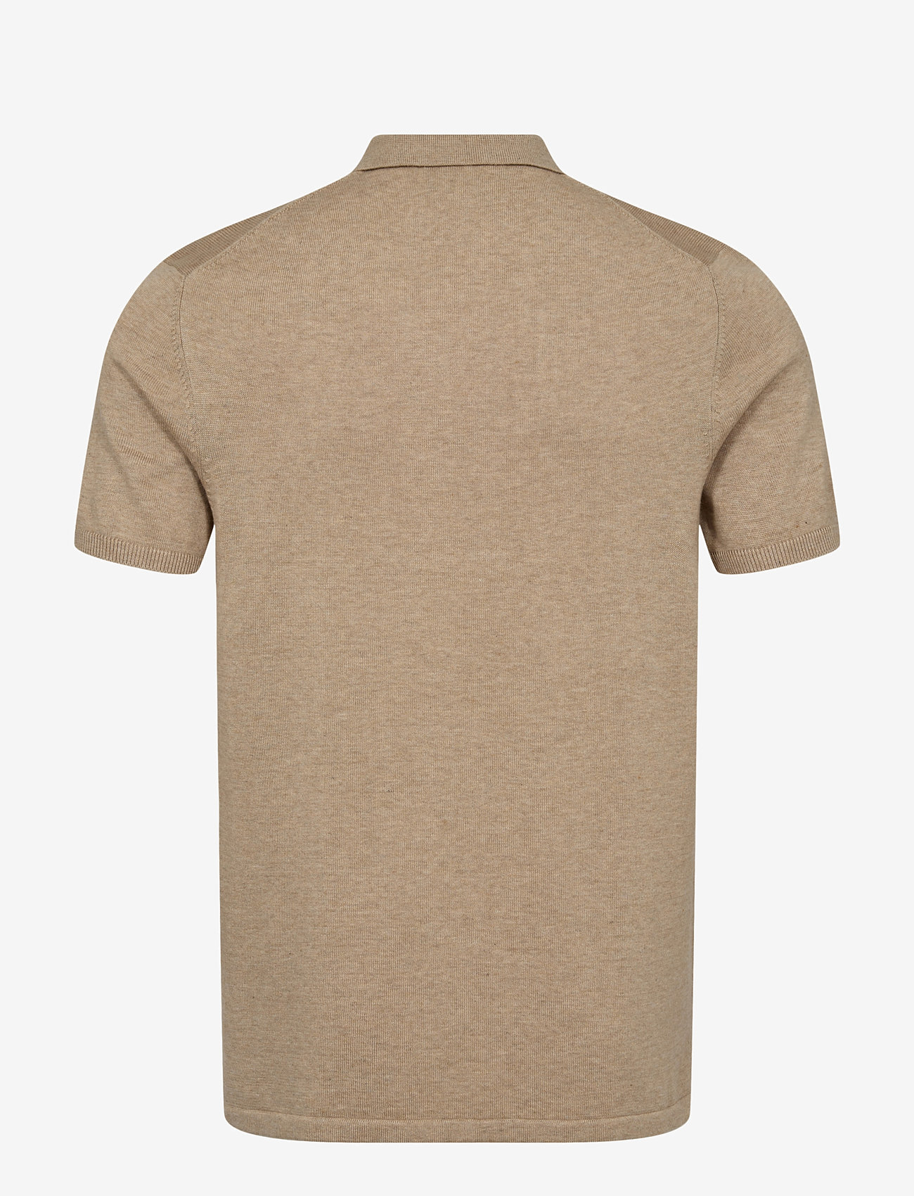 Bruun & Stengade - BS Aaran Regular Fit Polo Shirt - gestrickte polohemden - beige - 2