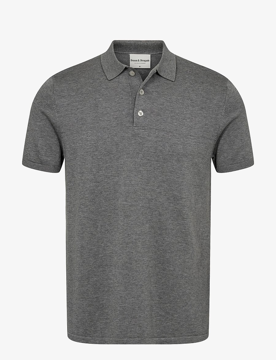 Bruun & Stengade - BS Aaran Regular Fit Polo Shirt - grey - 0