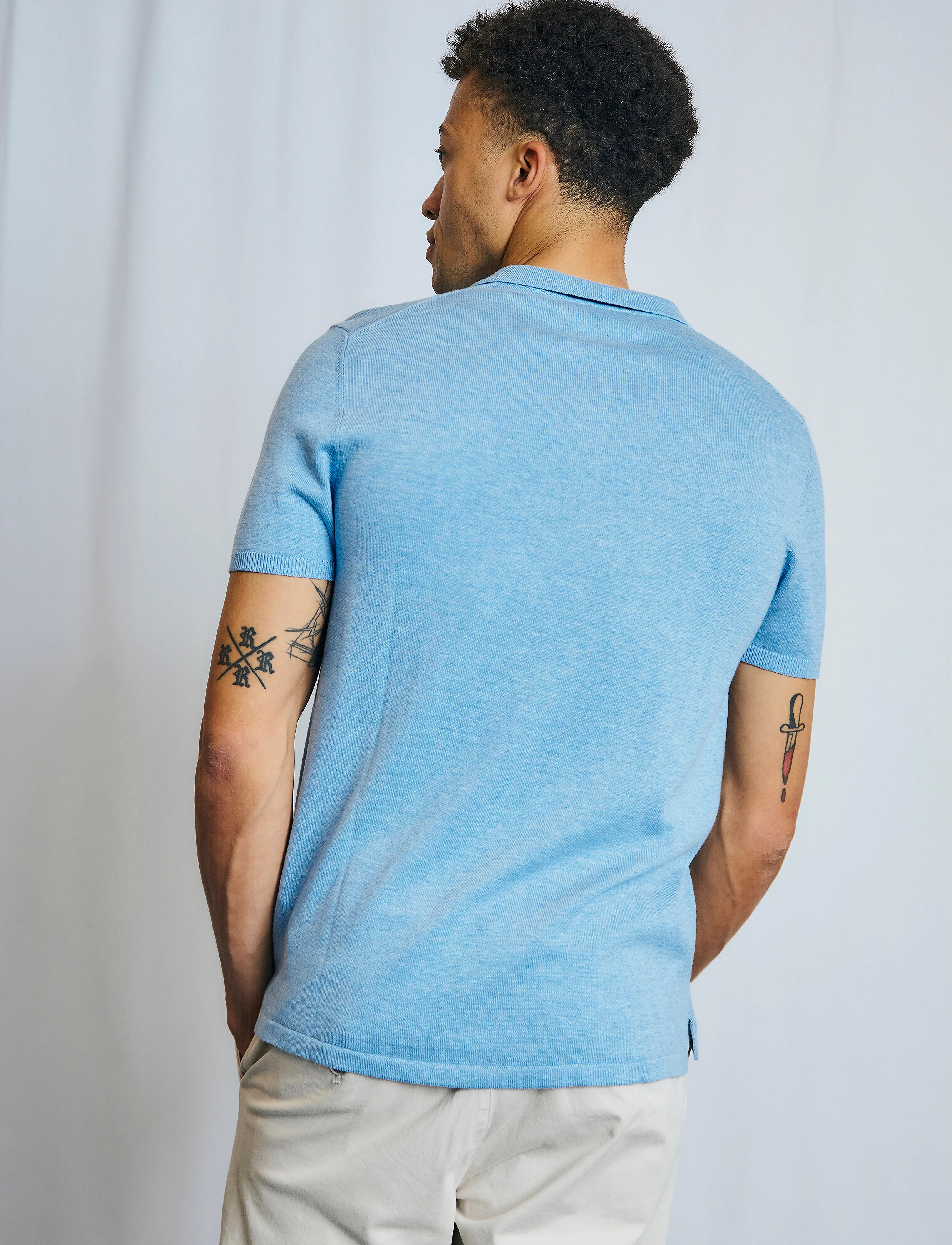 Bruun & Stengade - BS Aaran Regular Fit Polo Shirt - light blue - 4