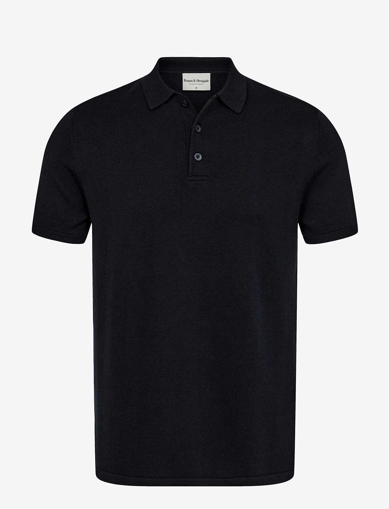 Bruun & Stengade - BS Aaran Regular Fit Polo Shirt - strikkede poloer - navy - 1
