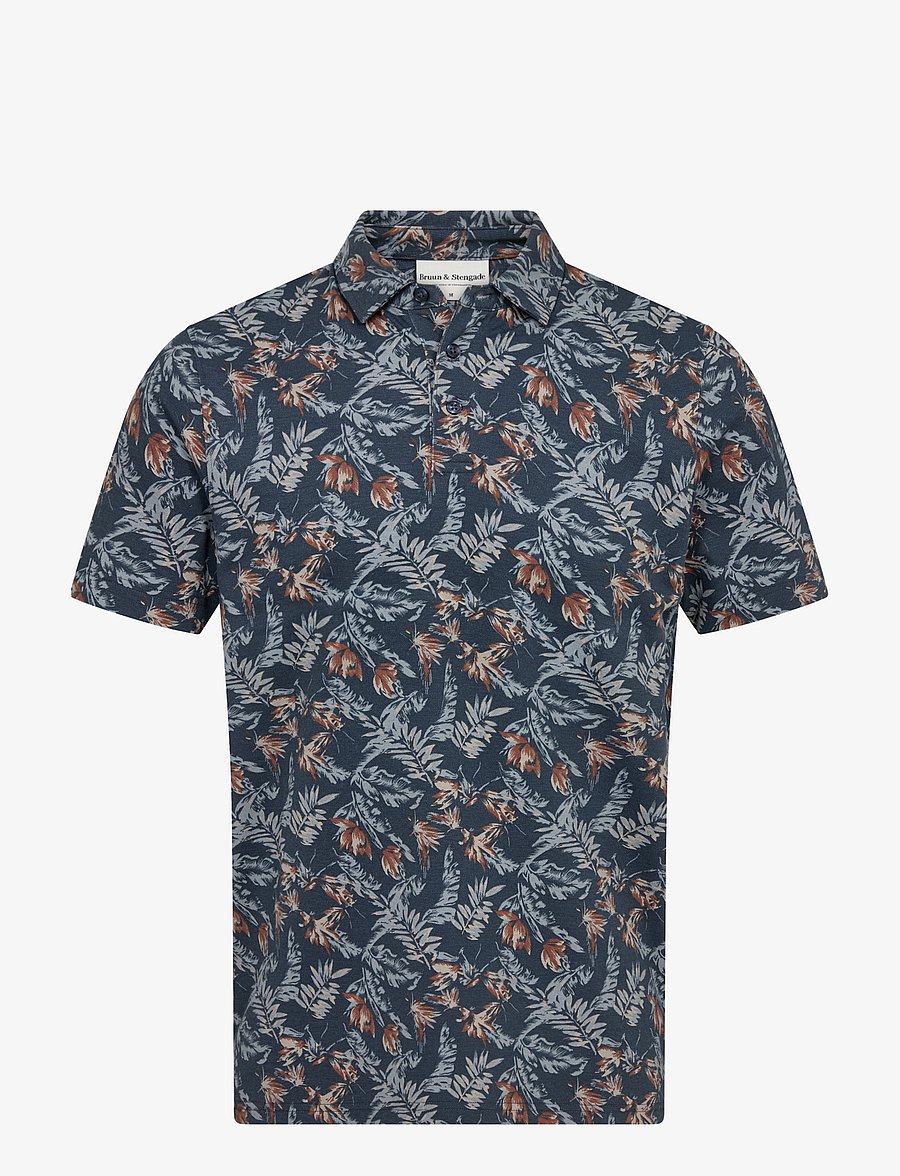 Bruun & Stengade - BS Iriomote Regular Fit Polo Shirt - kortærmede poloer - navy - 1