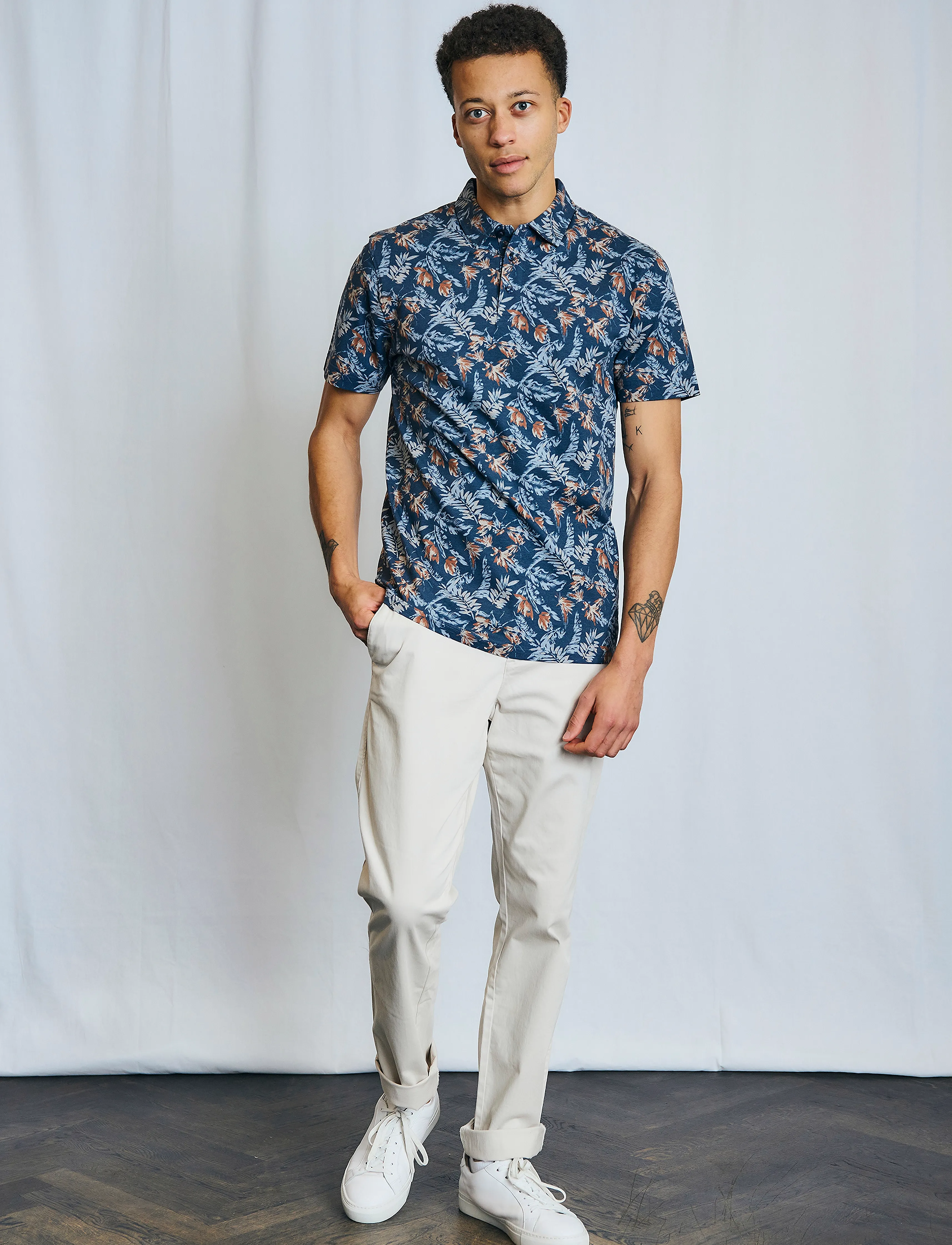 Bruun & Stengade - BS Iriomote Regular Fit Polo Shirt - kortærmede poloer - navy - 4