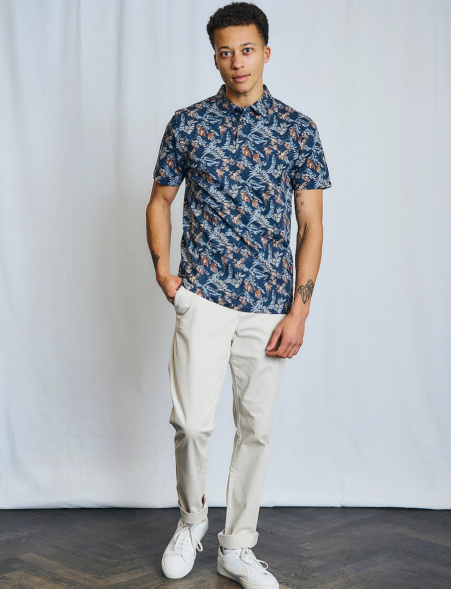 Bruun & Stengade - BS Iriomote Regular Fit Polo Shirt - kortærmede poloer - navy - 4