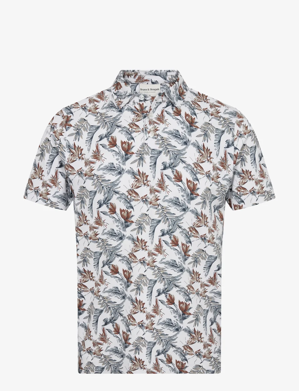 Bruun & Stengade - BS Iriomote Regular Fit Polo Shirt - stutterma polo - white - 0
