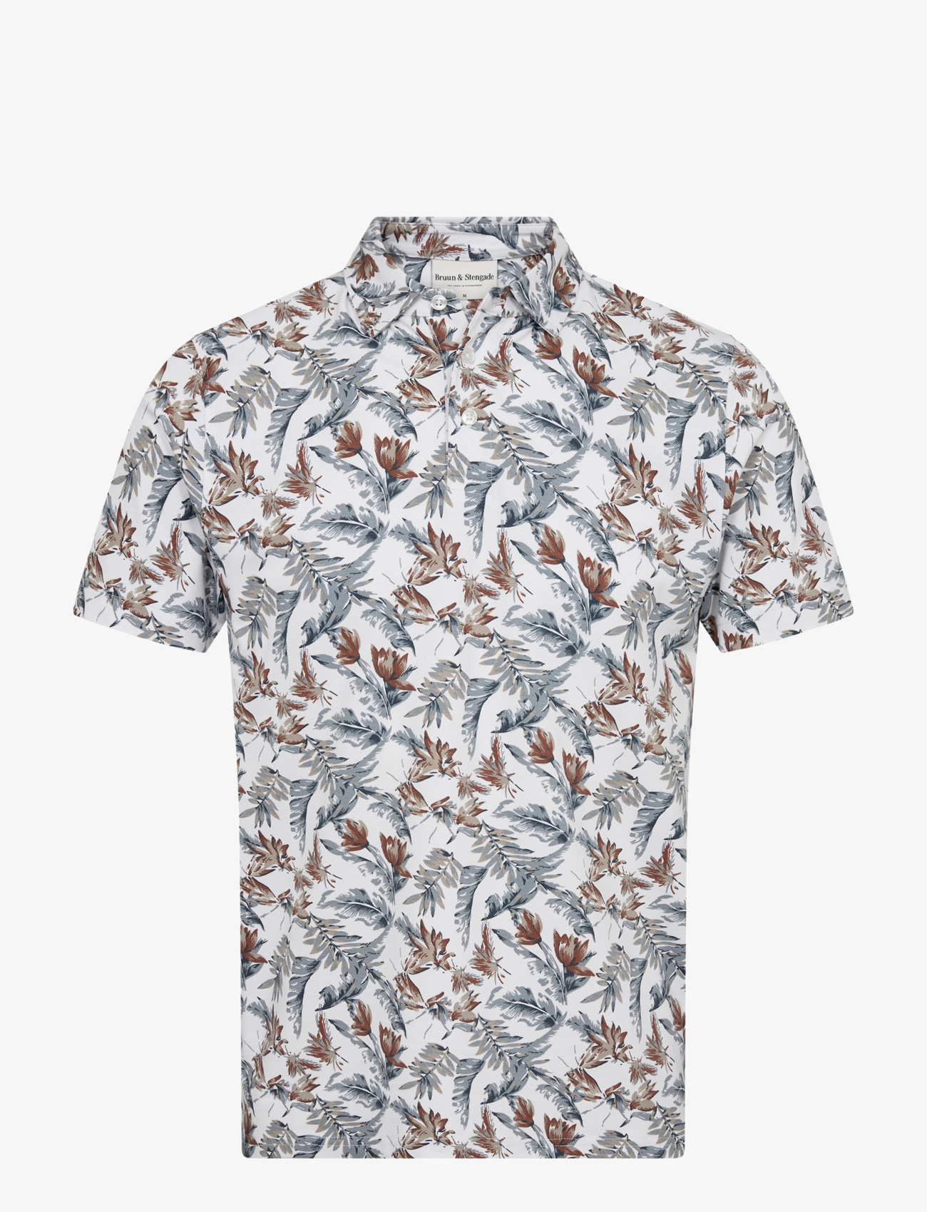 Bruun & Stengade - BS Iriomote Regular Fit Polo Shirt - polo krekli ar īsām piedurknēm - white - 0