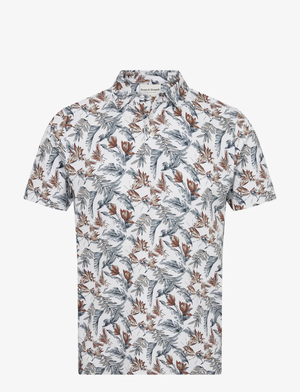 Bruun & Stengade - BS Iriomote Regular Fit Polo Shirt - stutterma polo - white - 1