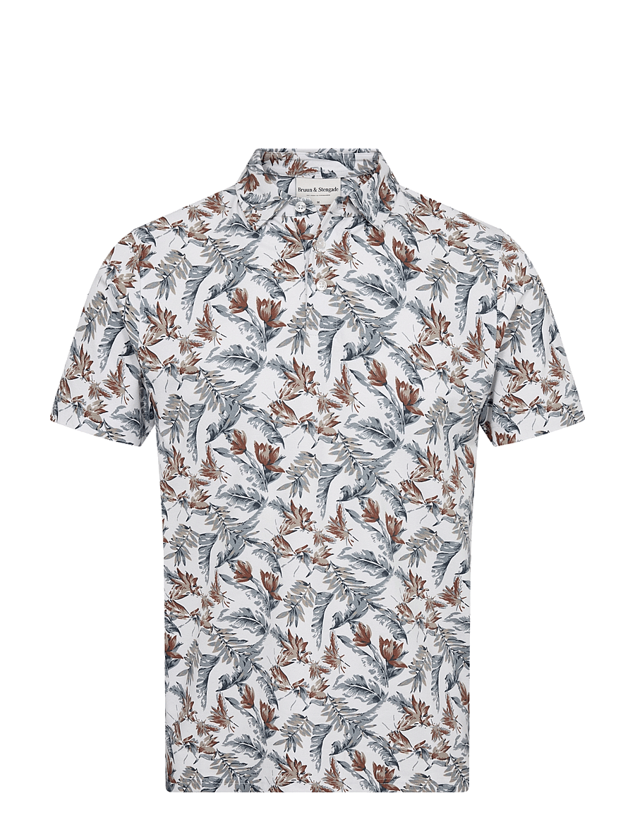 Bruun & Stengade - BS Iriomote Regular Fit Polo Shirt - polo krekli ar īsām piedurknēm - white - 1