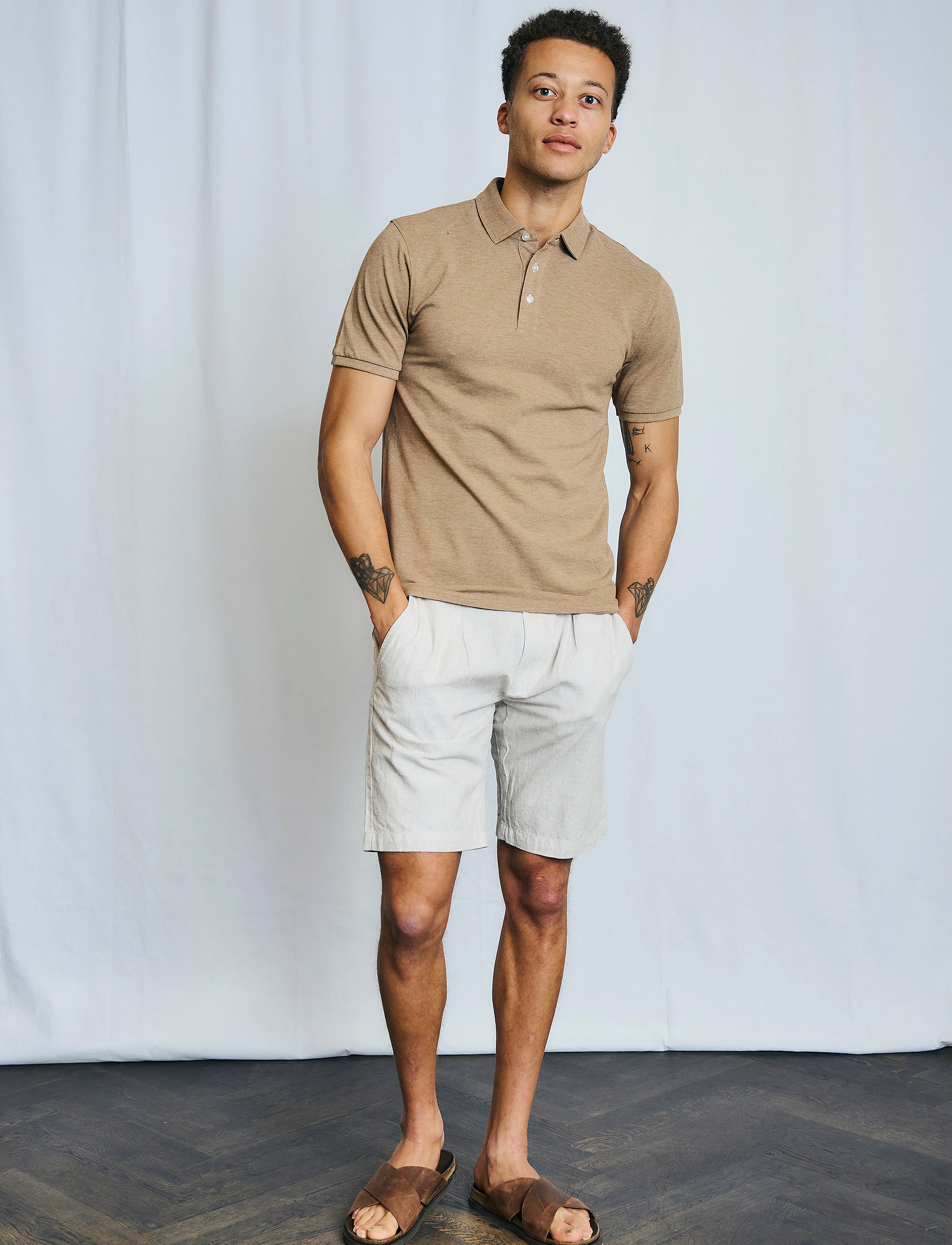 Bruun & Stengade - BS Taketomi Regular Fit Polo Shirt - brown - 4