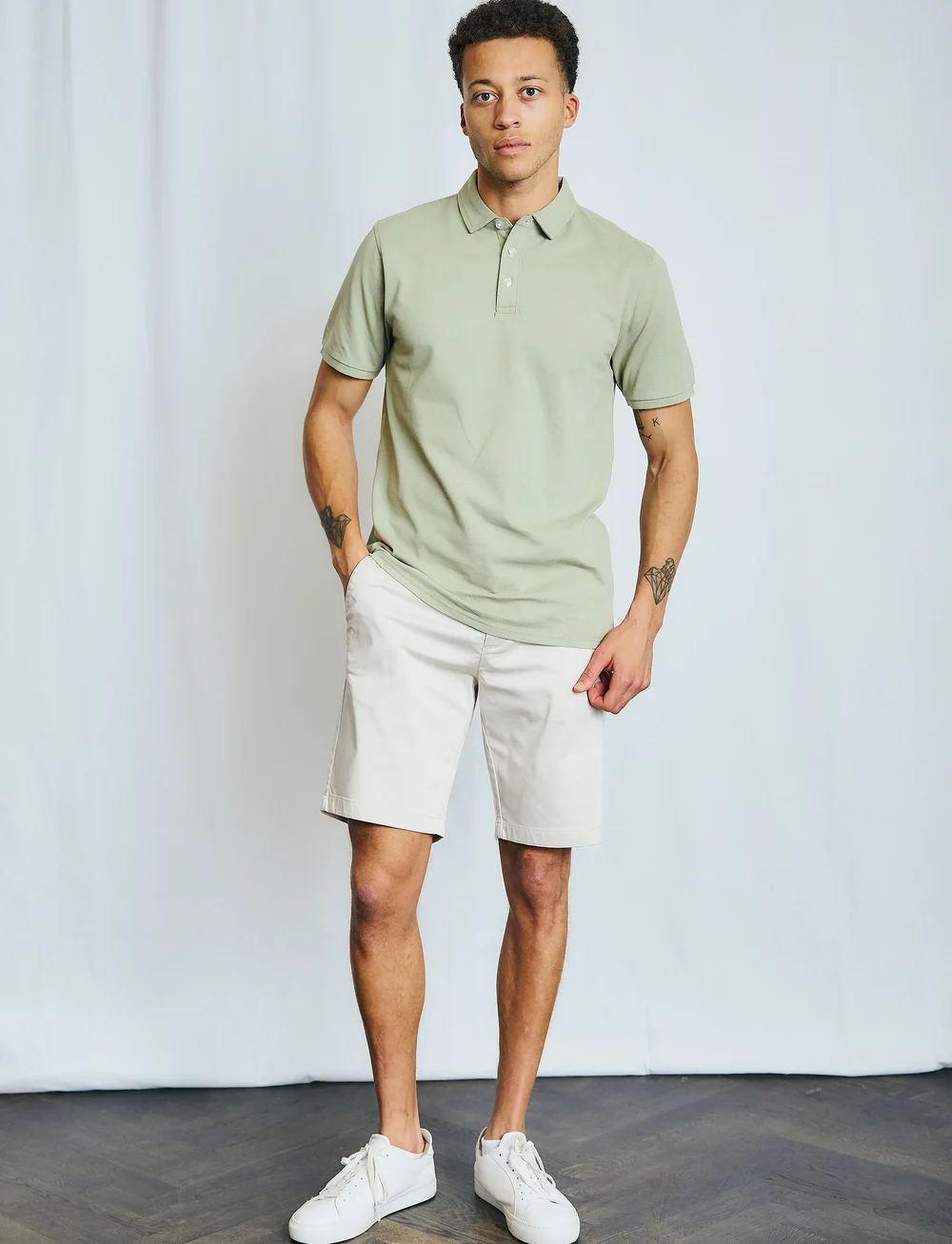 Bruun & Stengade - BS Taketomi Regular Fit Polo Shirt - short-sleeved polos - dusty green - 4