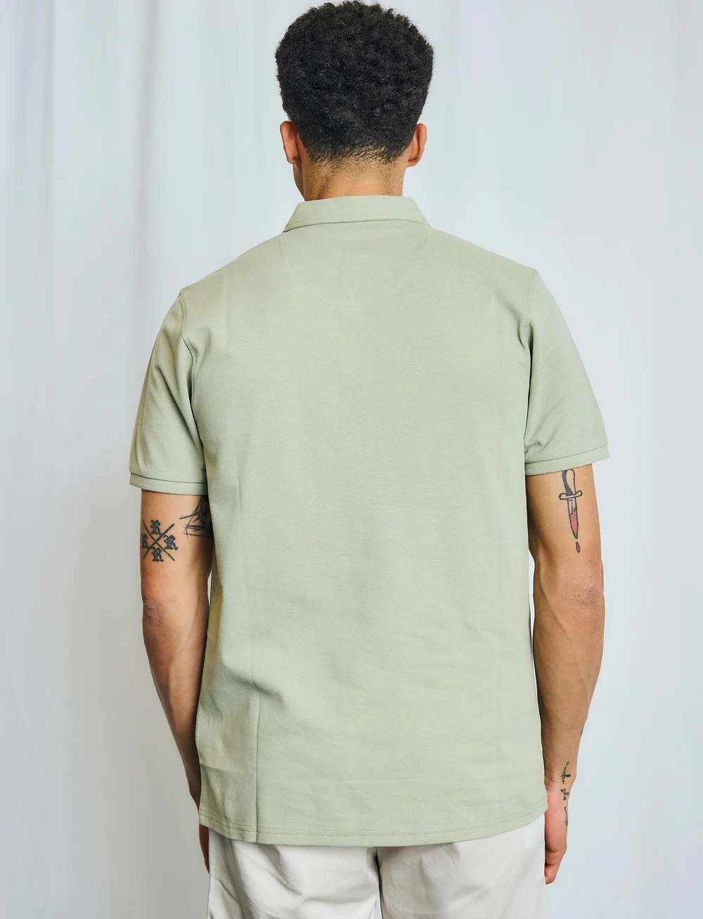 Bruun & Stengade - BS Taketomi Regular Fit Polo Shirt - short-sleeved polos - dusty green - 5