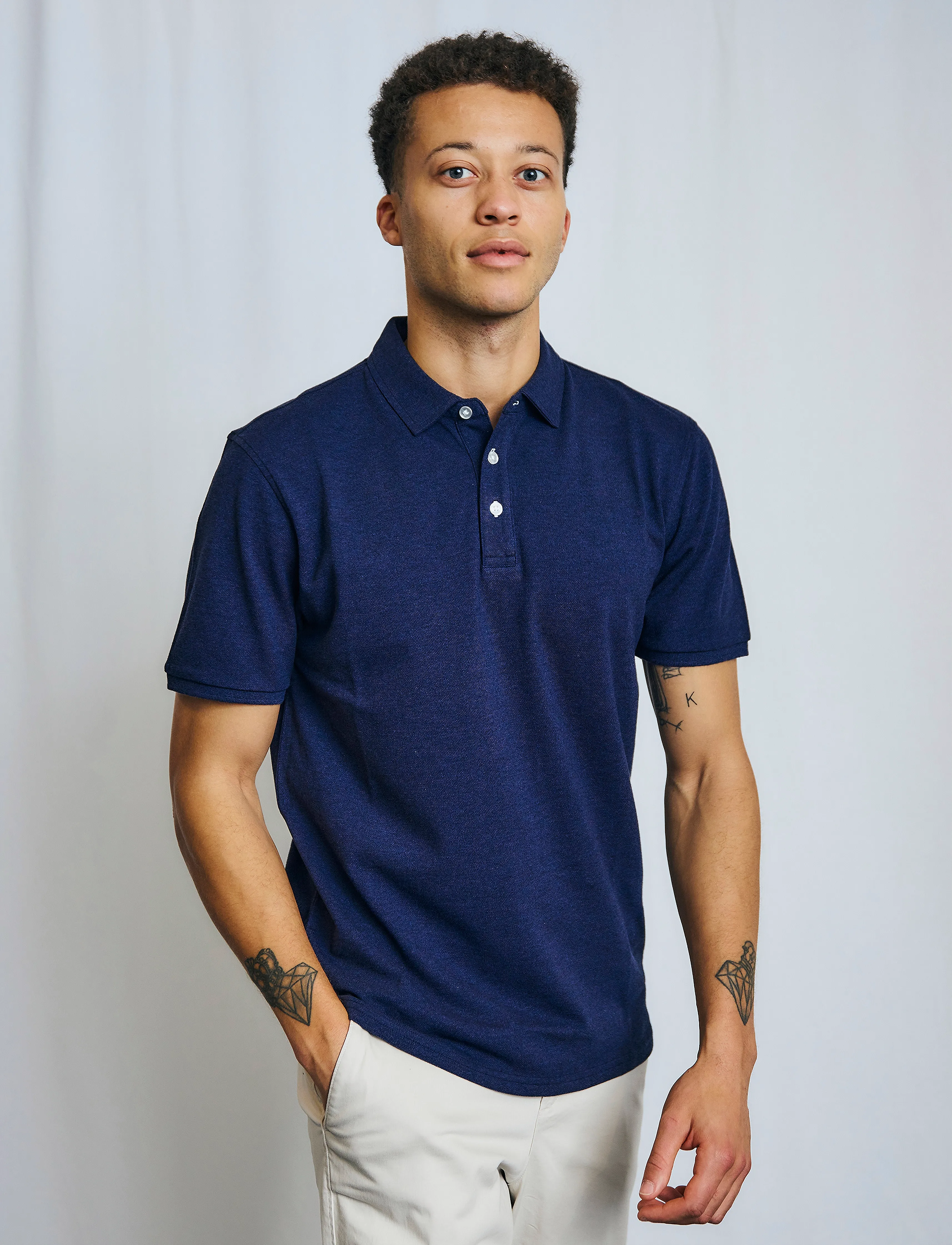 Bruun & Stengade BS Taketomi Regular Fit Polo Shirt - Dagens superdeals - OCEAN / navy