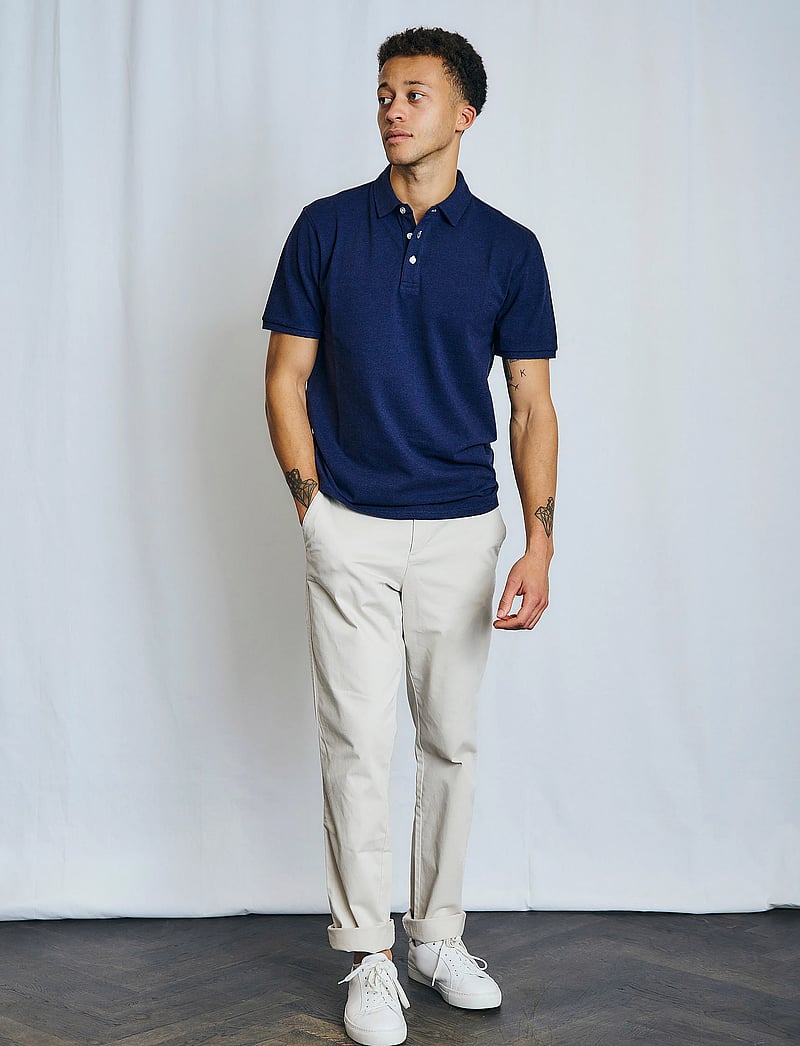 Bruun & Stengade - BS Taketomi Regular Fit Polo Shirt - kortærmede poloer - ocean - 3