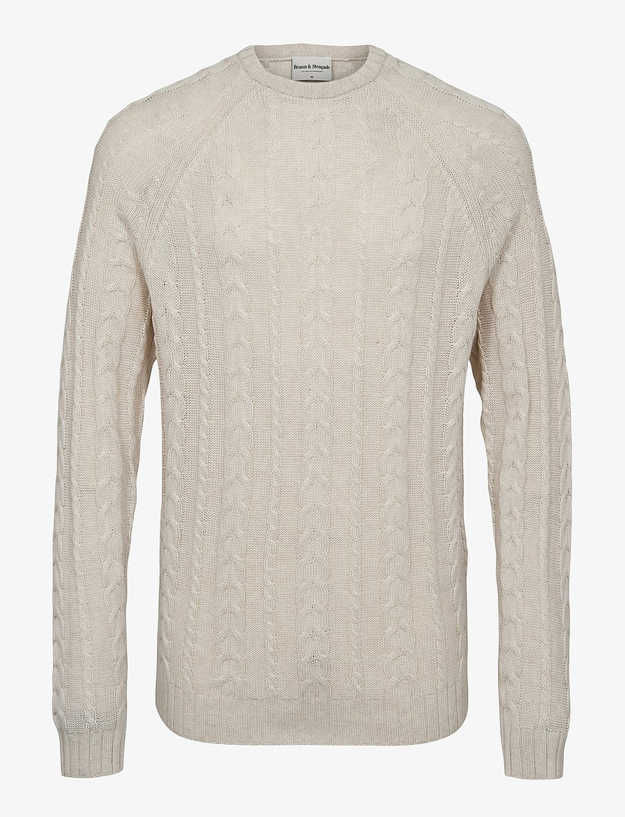 Bruun & Stengade - BS Odale Regular Fit Knitwear - rundhals - off white - 1