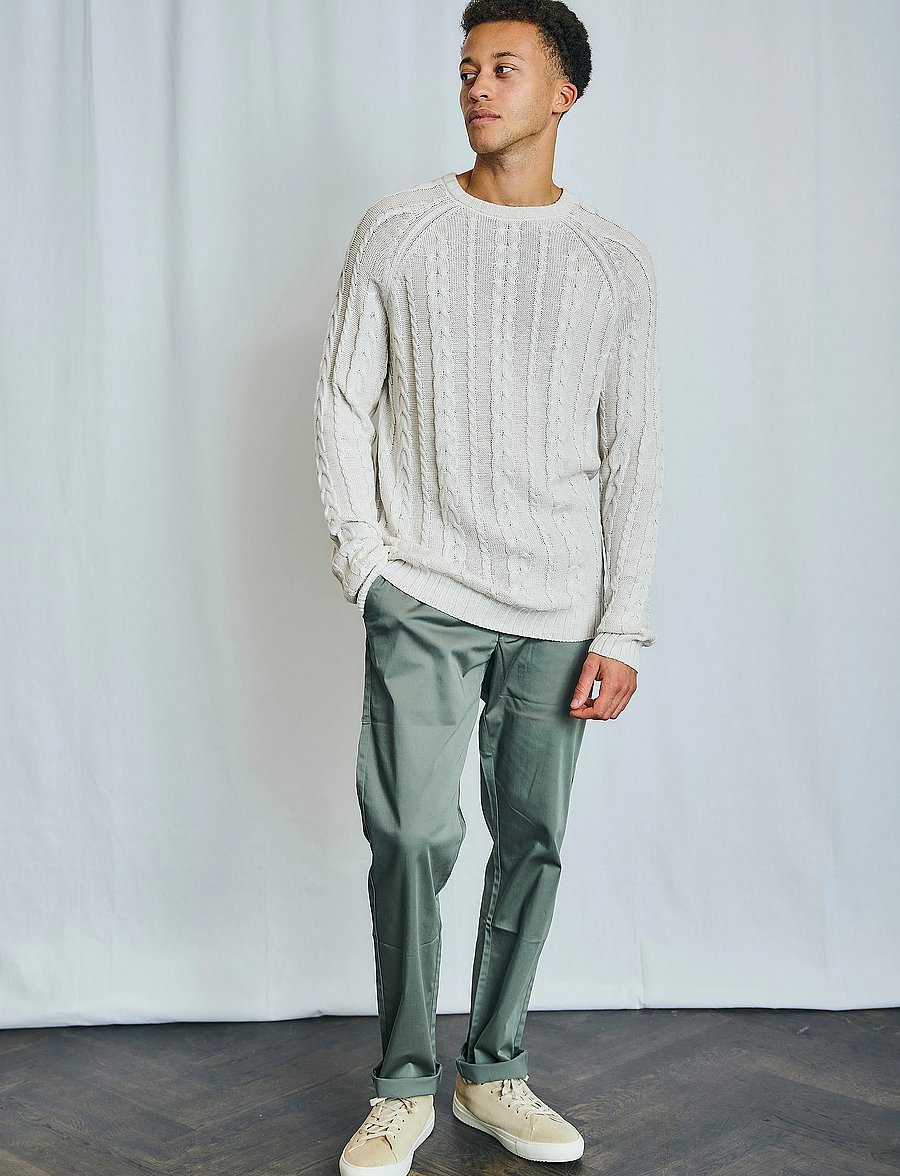 Bruun & Stengade - BS Odale Regular Fit Knitwear - rundhals - off white - 0