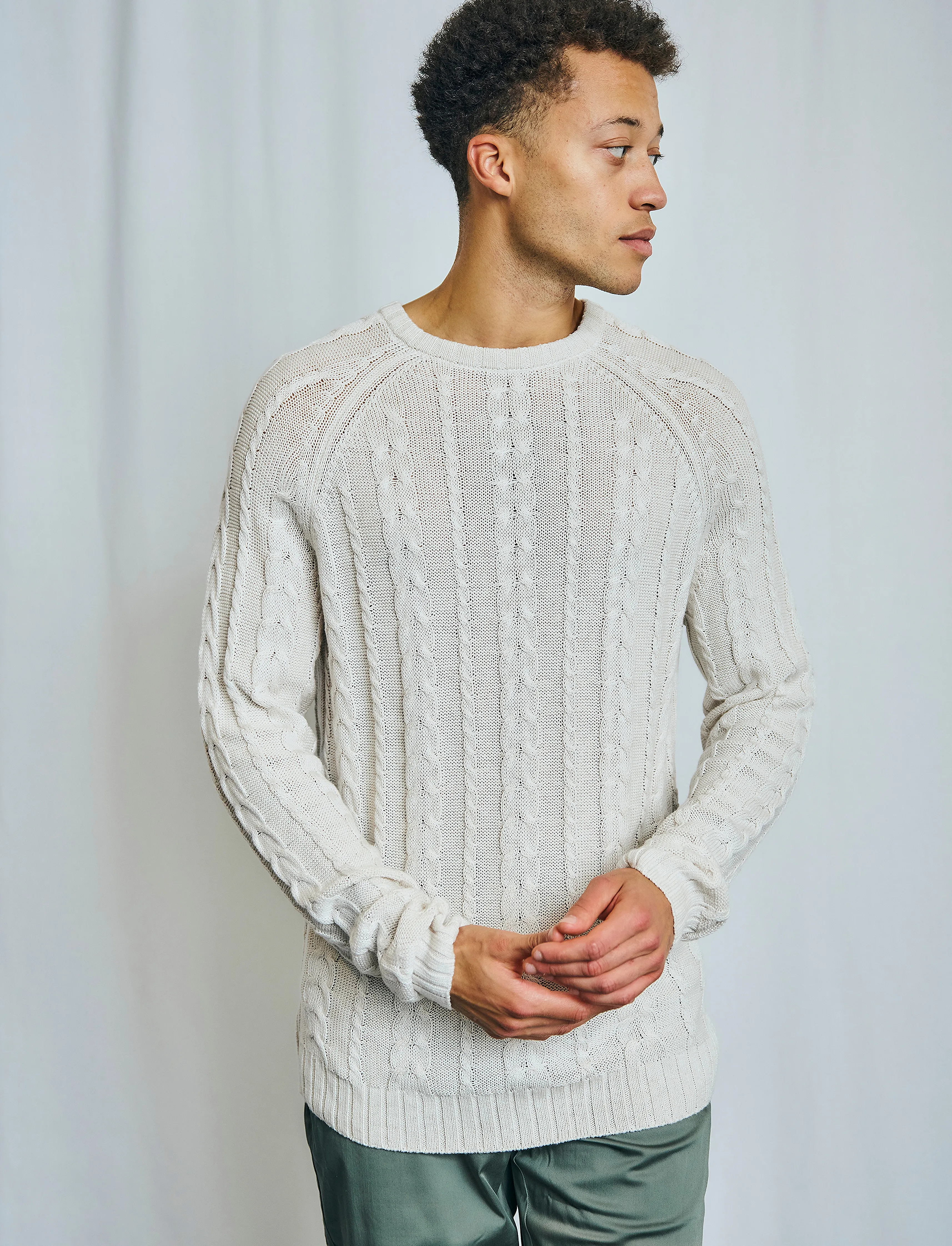 Bruun & Stengade - BS Odale Regular Fit Knitwear - round necks - off white - 3