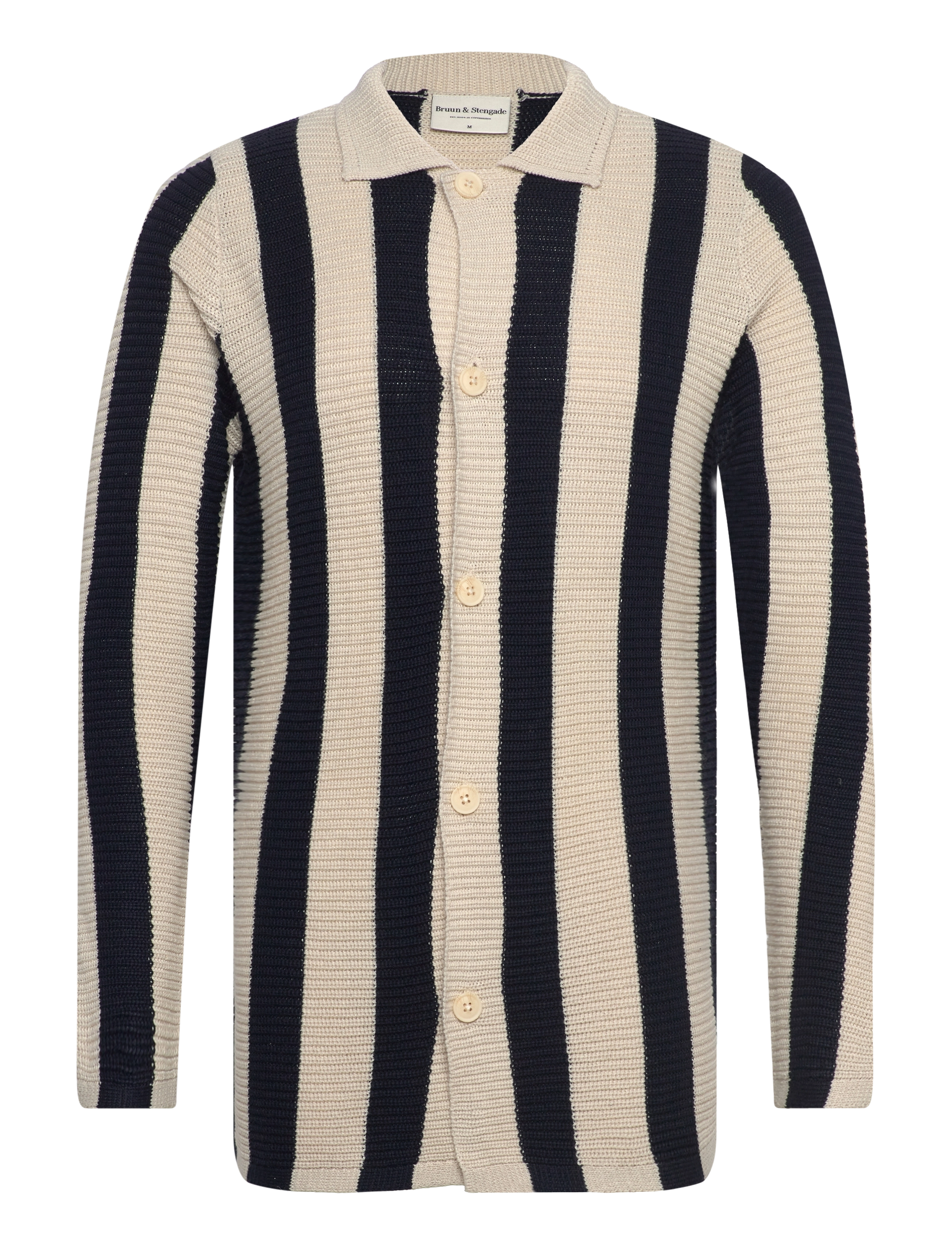 Bruun & Stengade BS Sito Regular Fit Knitwear - Strickmode - NAVY/WHITE / navy