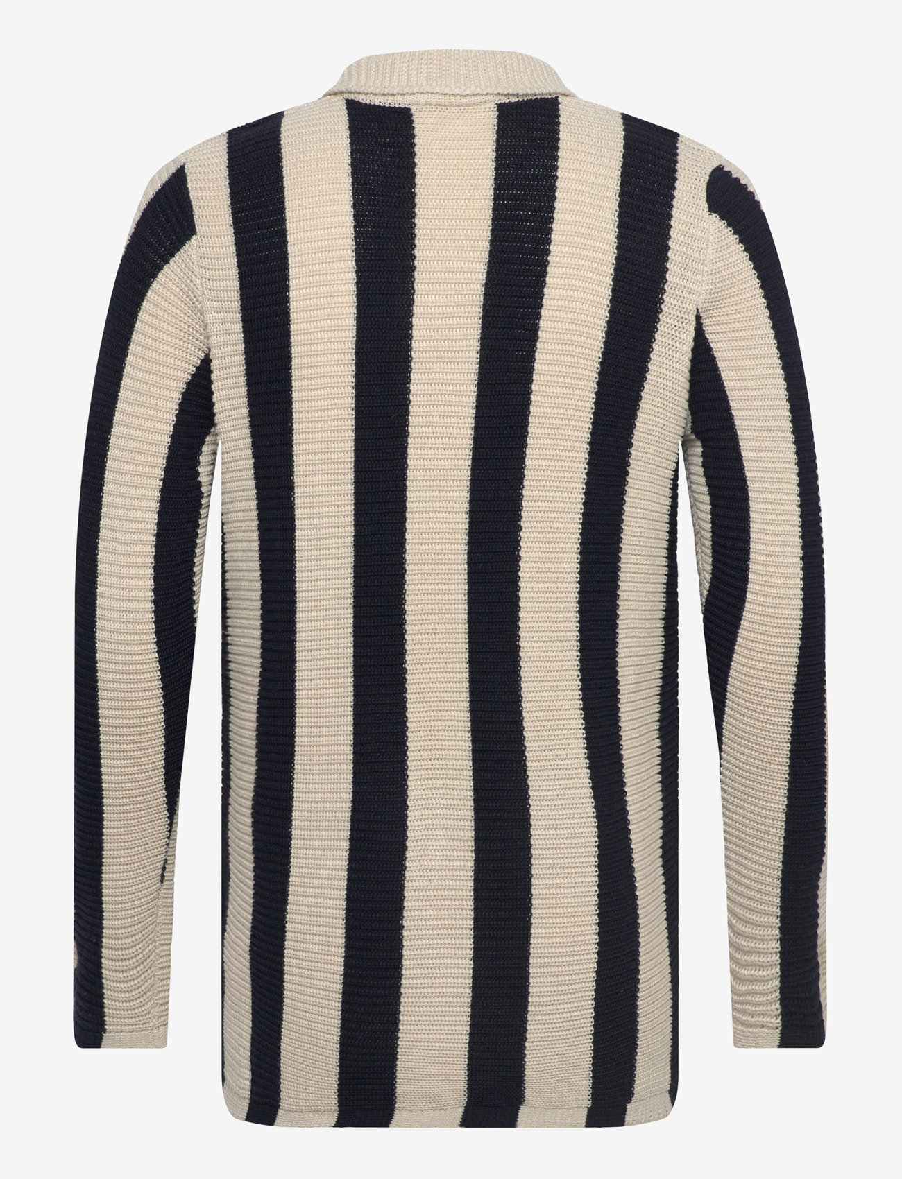 Bruun & Stengade - BS Sito Regular Fit Knitwear - kardiganid - navy/white - 2