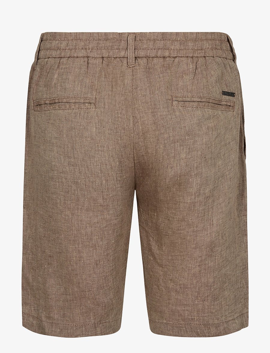 Bruun & Stengade - BS Renato Regular Fit Shorts - hørshorts - brown - 2