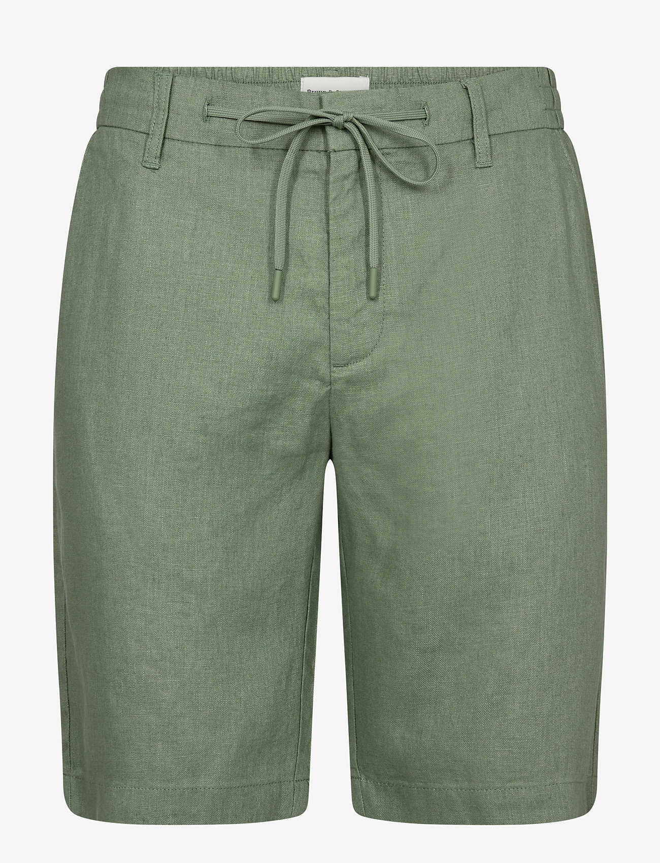 Bruun & Stengade - BS Renato Regular Fit Shorts - hørshorts - green - 1