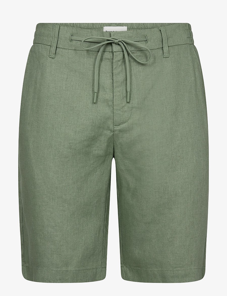 Bruun & Stengade - BS Renato Regular Fit Shorts - pellavashortsit - green - 1