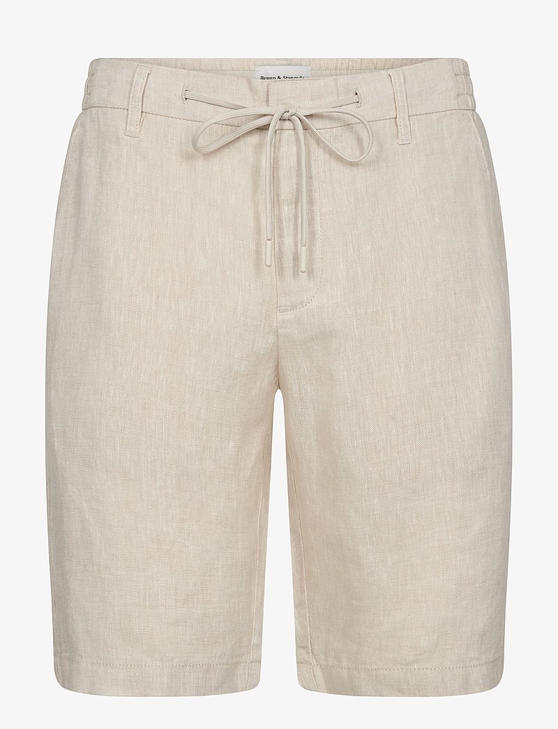 Bruun & Stengade - BS Renato Regular Fit Shorts - szorty lniane - sand - 1