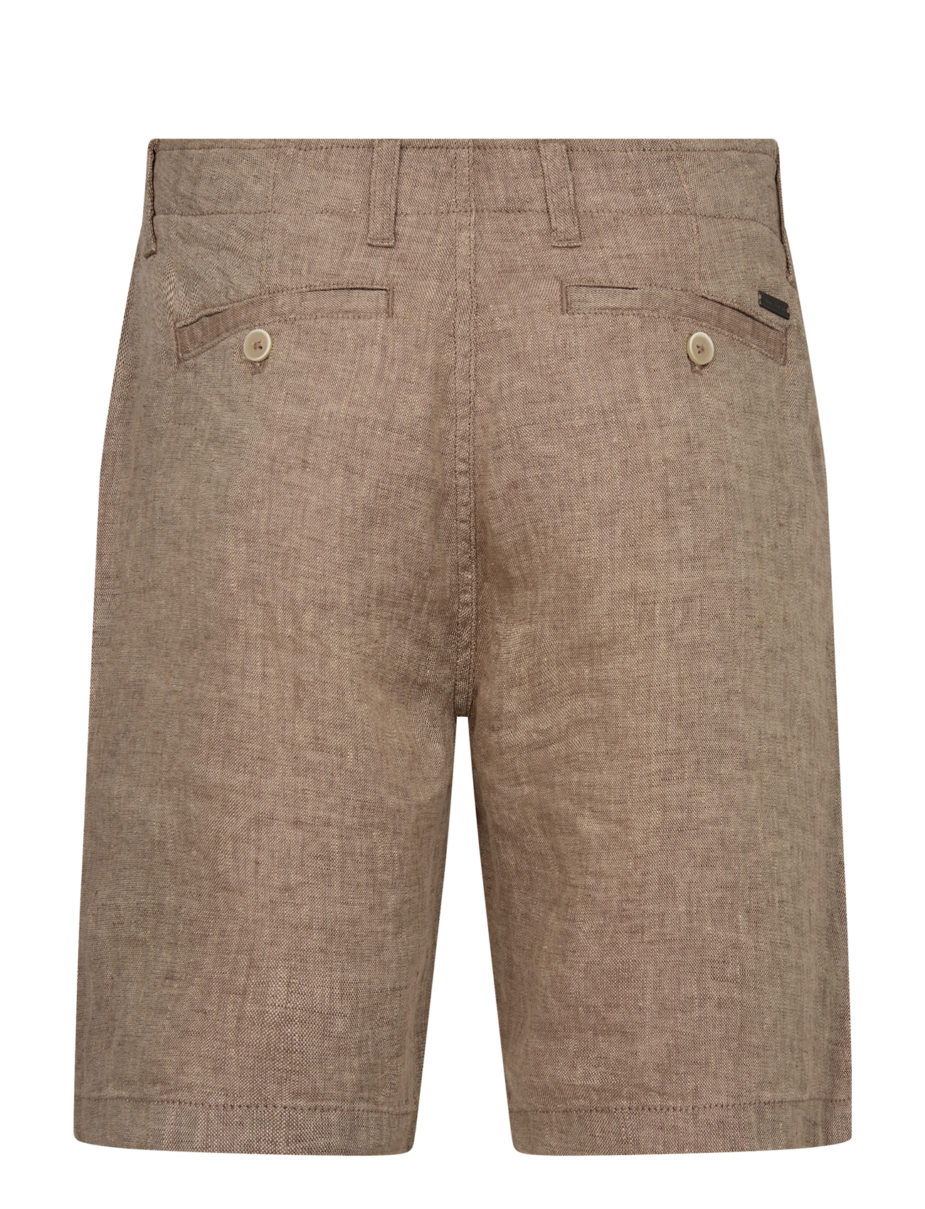 Bruun & Stengade - BS Peppon Regular Fit Shorts - hørshorts - brown - 3