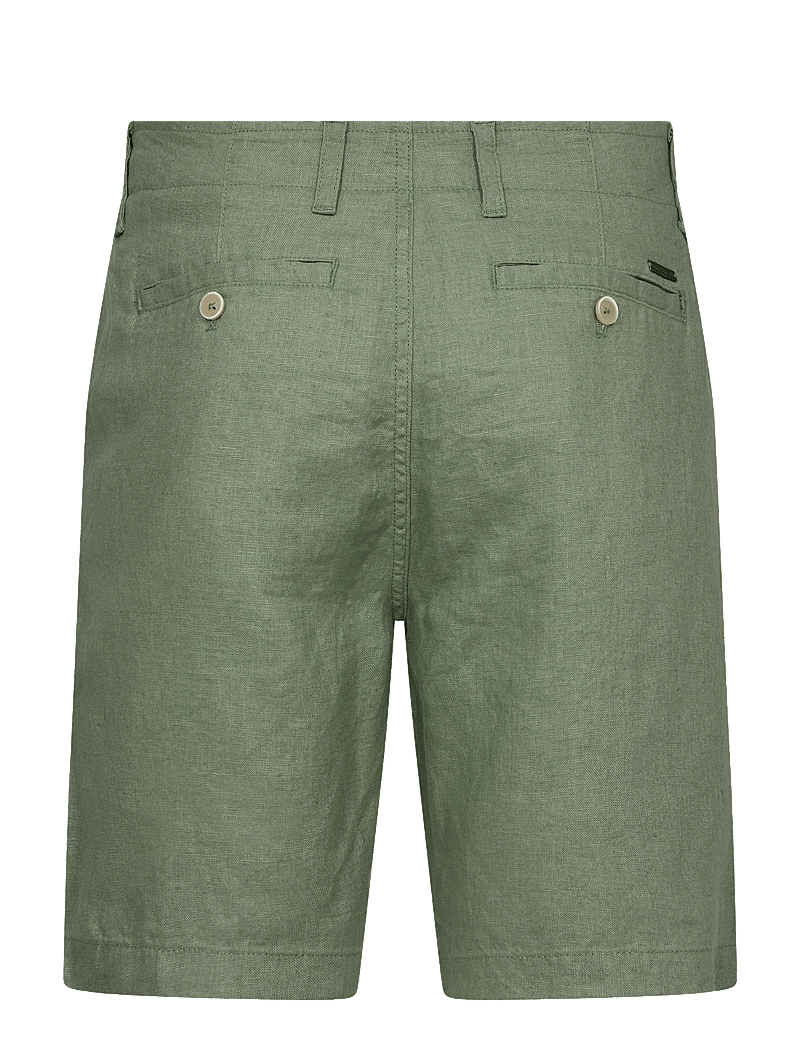 Bruun & Stengade - BS Peppon Regular Fit Shorts - linased lühikesed püksid - green - 3