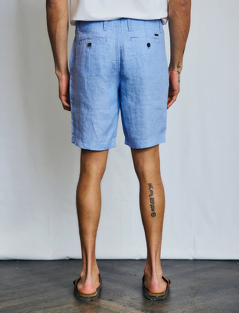 Bruun & Stengade - BS Peppon Regular Fit Shorts - hørshorts - light blue - 4