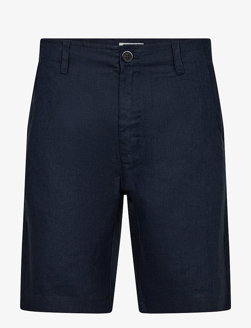 Bruun & Stengade - BS Peppon Regular Fit Shorts - hørshorts - navy - 1