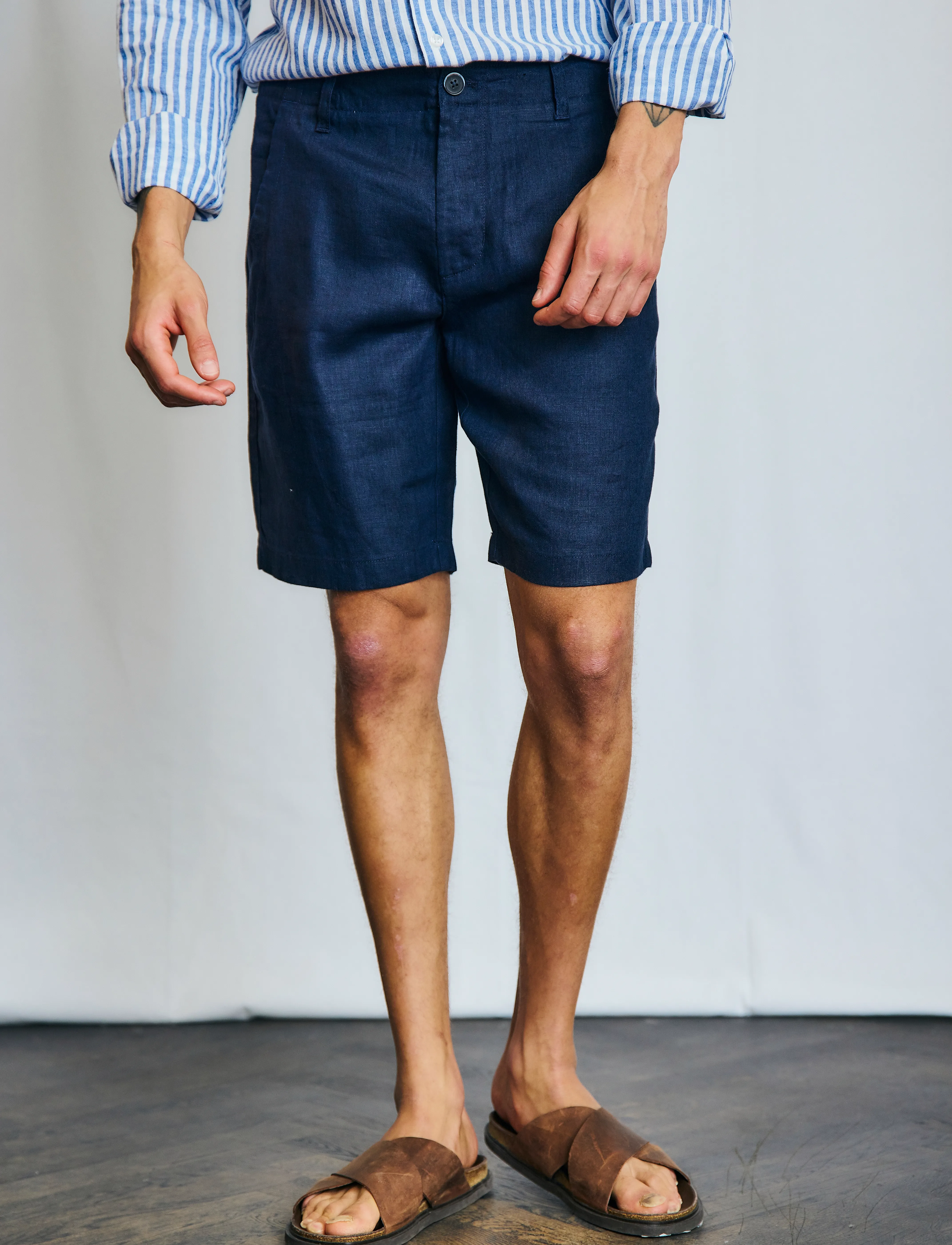 Bruun & Stengade - BS Peppon Regular Fit Shorts - kollektioner - navy - 3