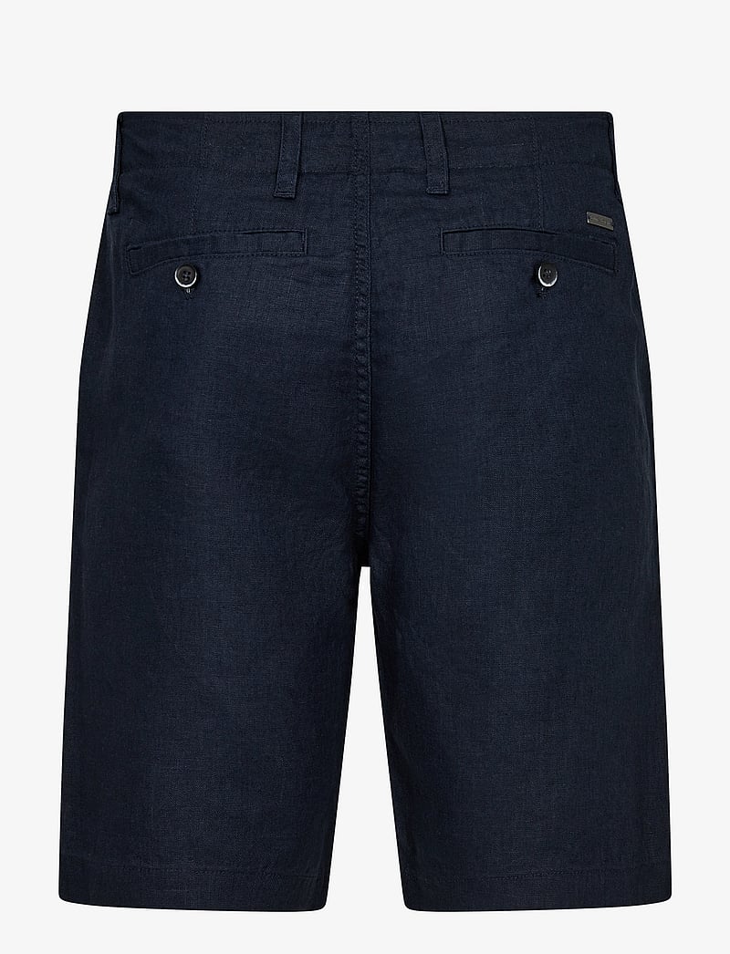 Bruun & Stengade - BS Peppon Regular Fit Shorts - hørshorts - navy - 2