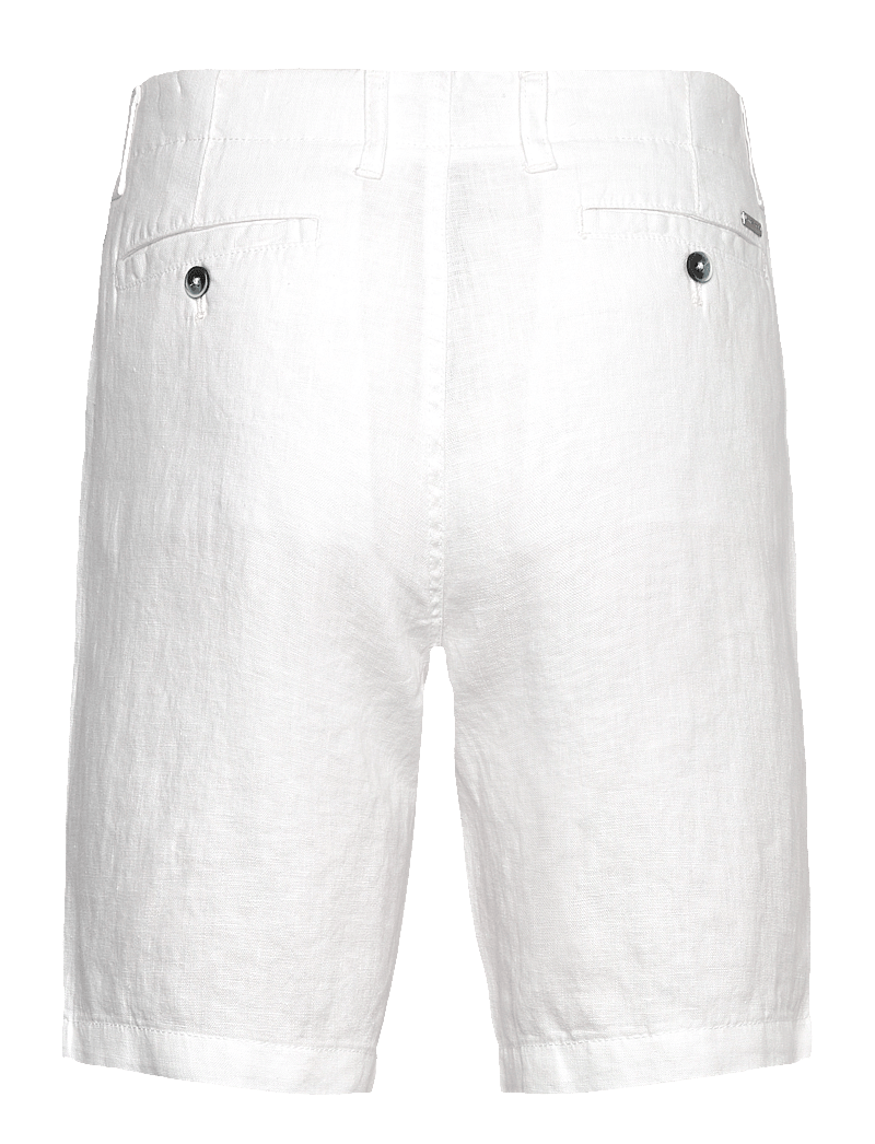 Bruun & Stengade - BS Peppon Regular Fit Shorts - leinen-shorts - white - 1
