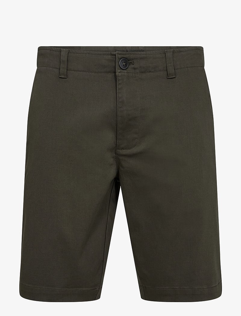 Bruun & Stengade - BS Gerhard Regular Fit Shorts - chinos shorts - army - 1