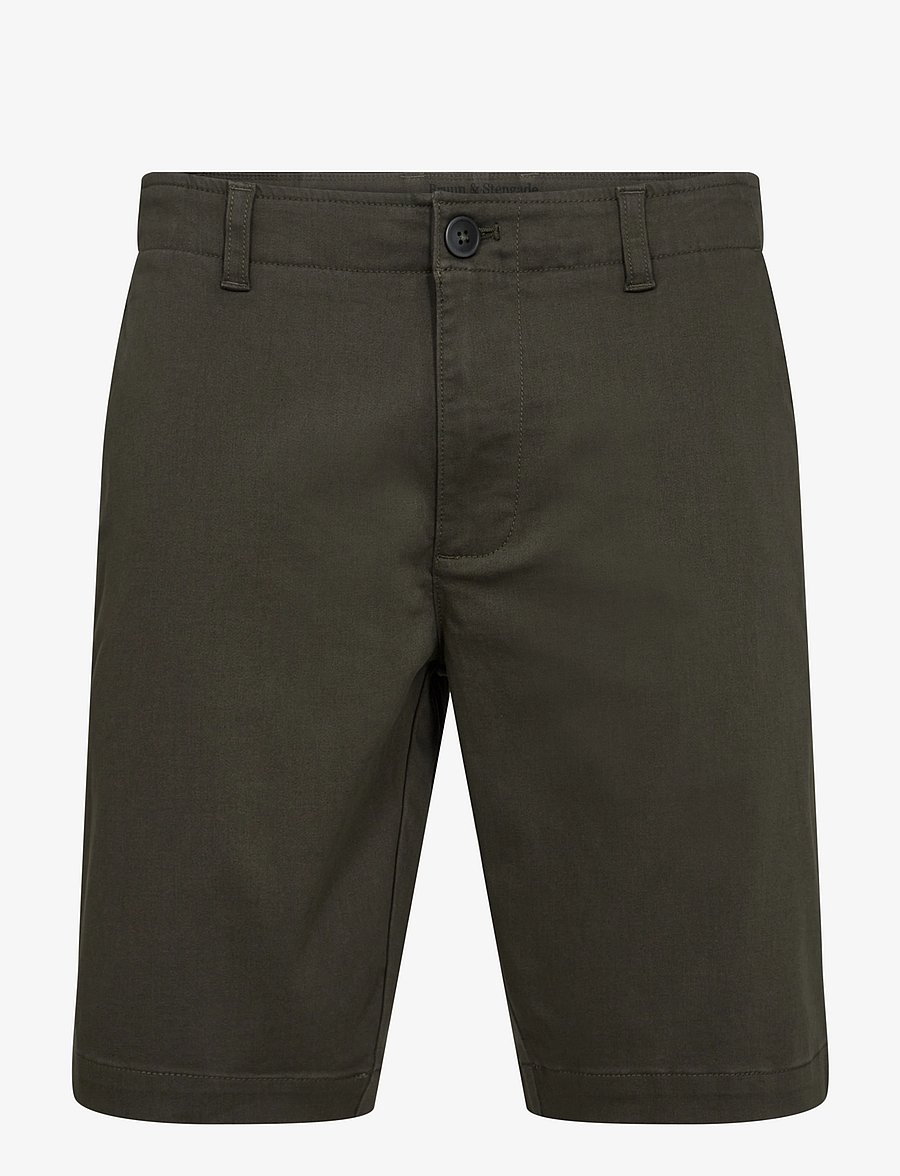 Bruun & Stengade - BS Gerhard Regular Fit Shorts - chinos shorts - army - 1