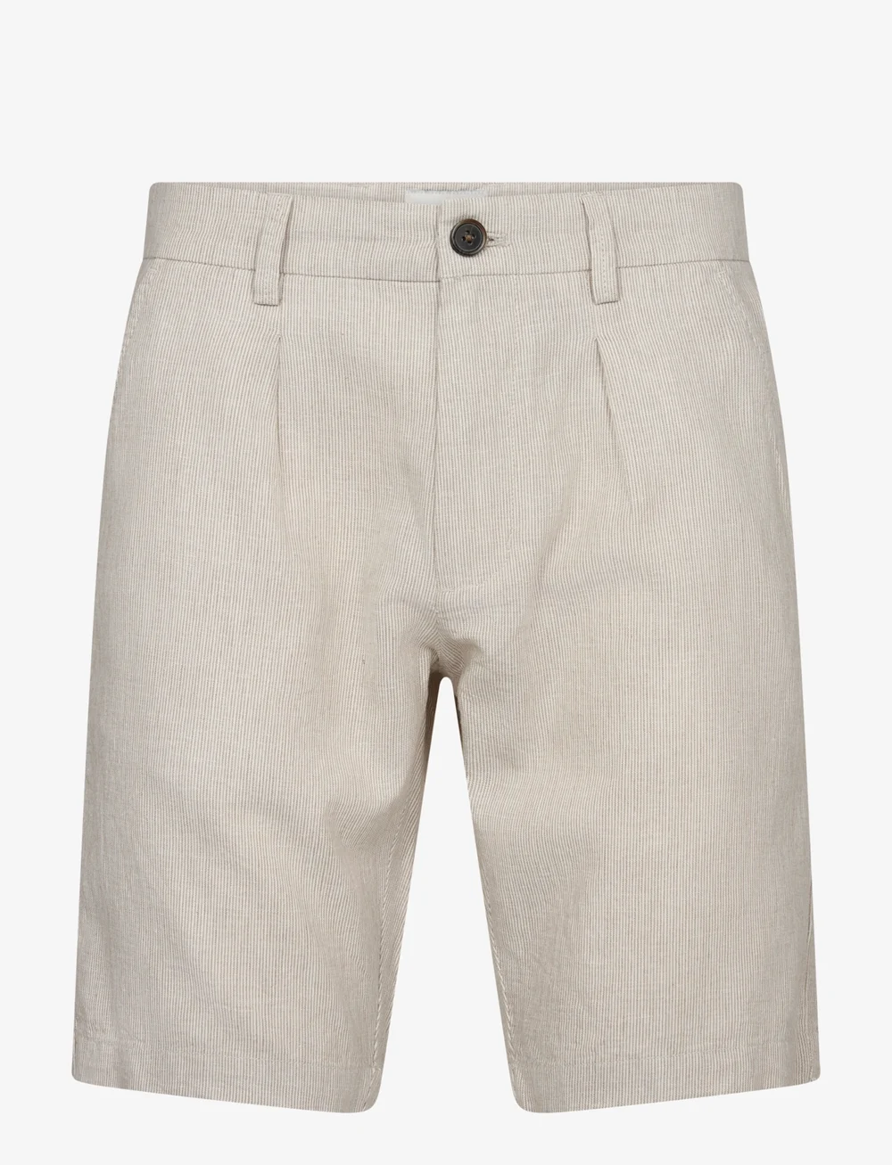 Bruun & Stengade - BS Apollon Regular Fit Shorts - linen shorts - beige/white - 1