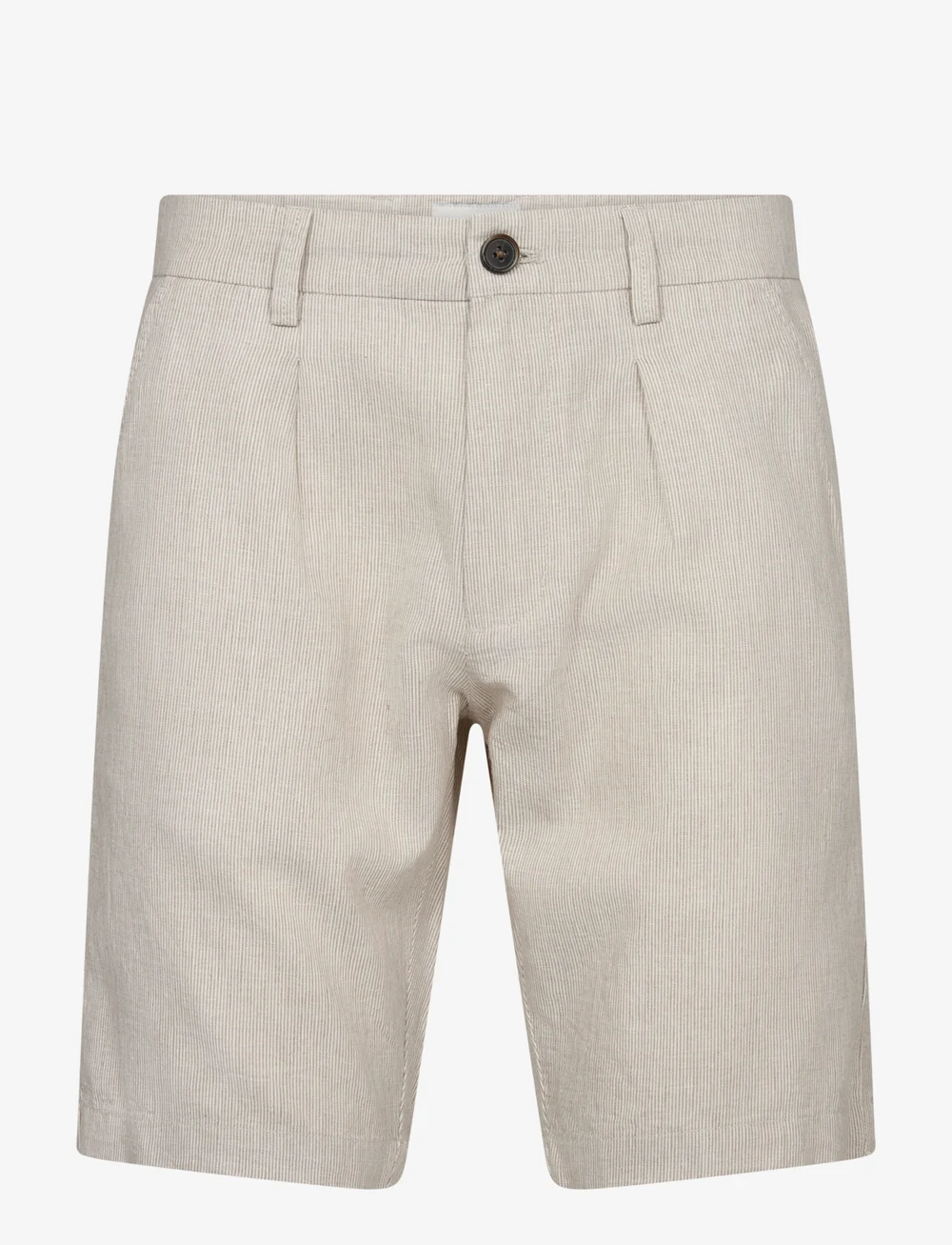 Bruun & Stengade - BS Apollon Regular Fit Shorts - linen shorts - beige/white - 2