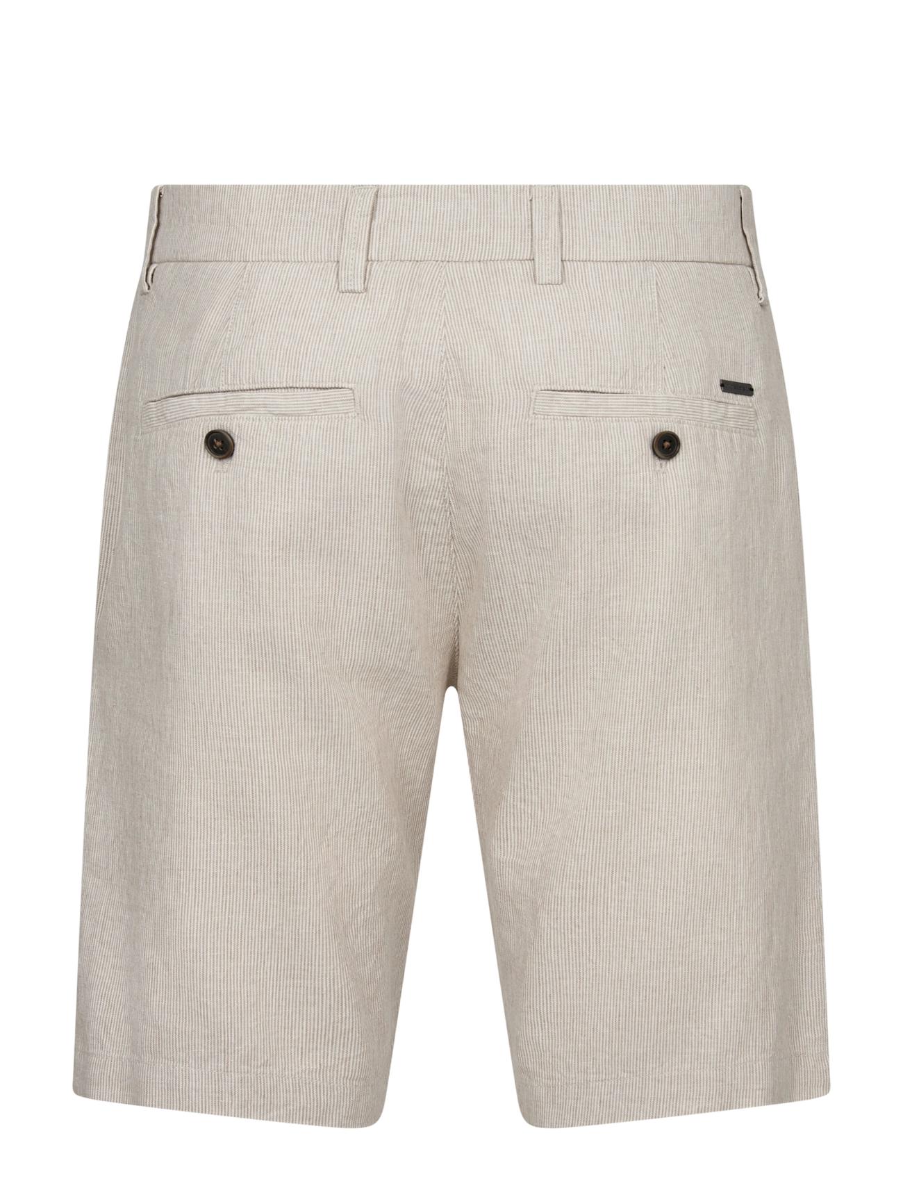 Bruun & Stengade - BS Apollon Regular Fit Shorts - leinen-shorts - beige/white - 3