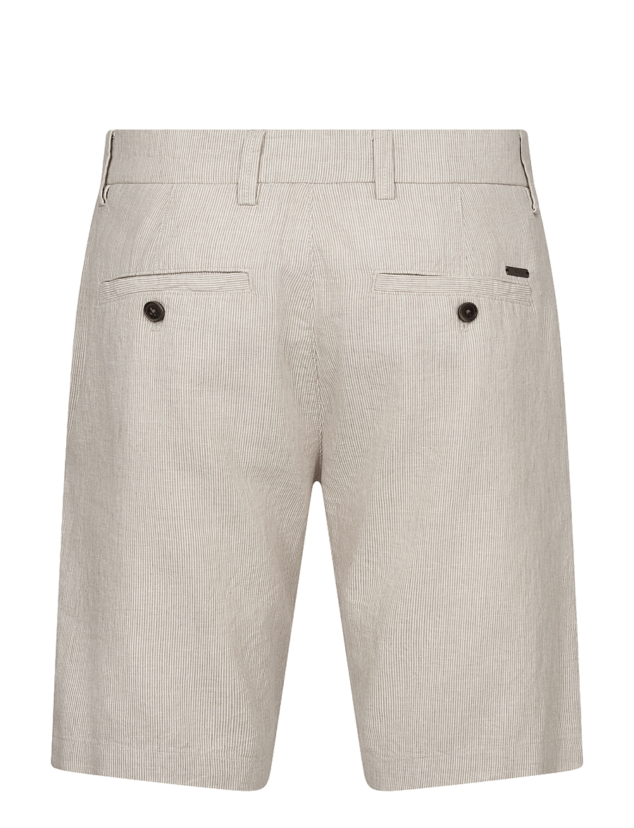 Bruun & Stengade - BS Apollon Regular Fit Shorts - leinen-shorts - beige/white - 3