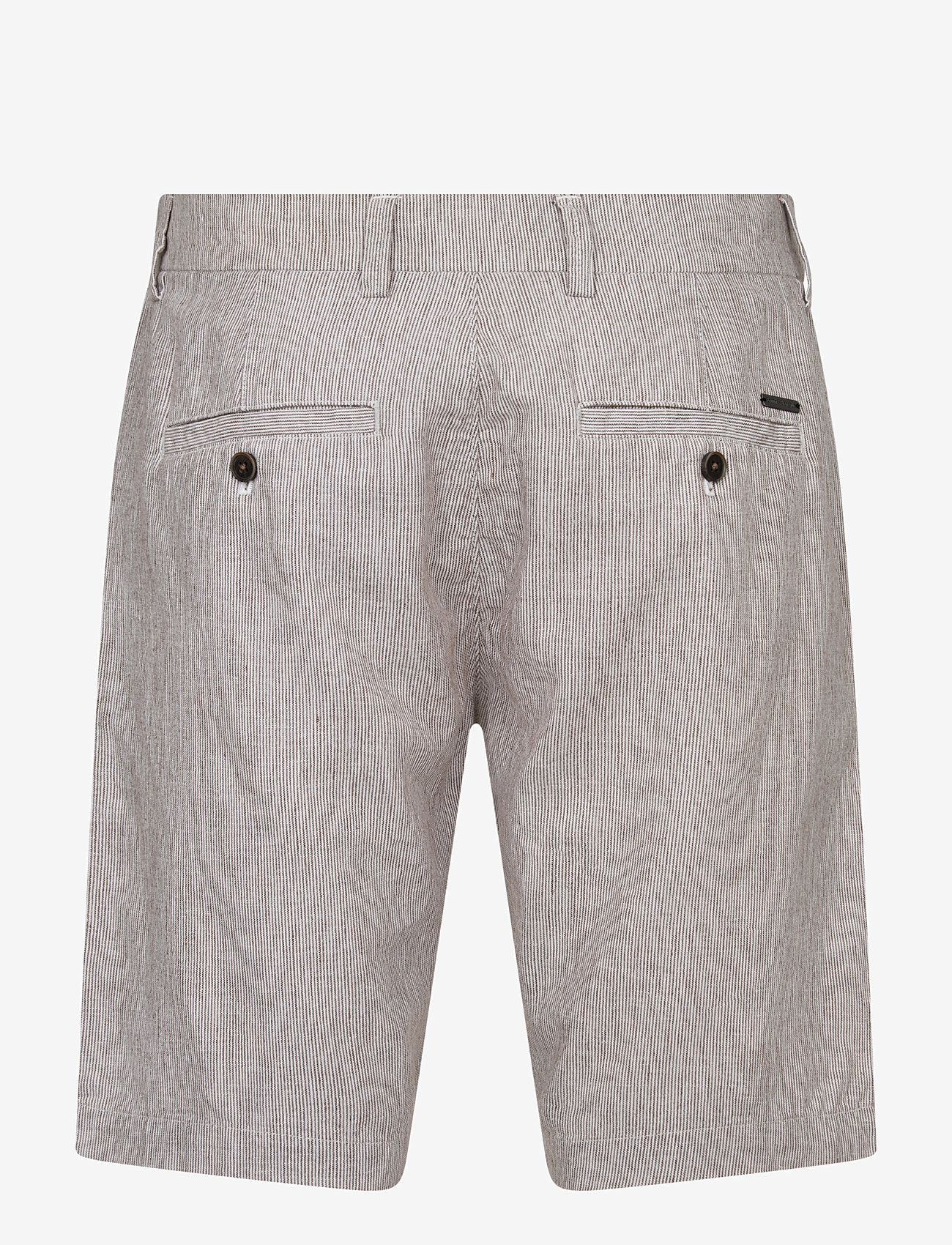 Bruun & Stengade - BS Apollon Regular Fit Shorts - hørshorts - brown/white - 3