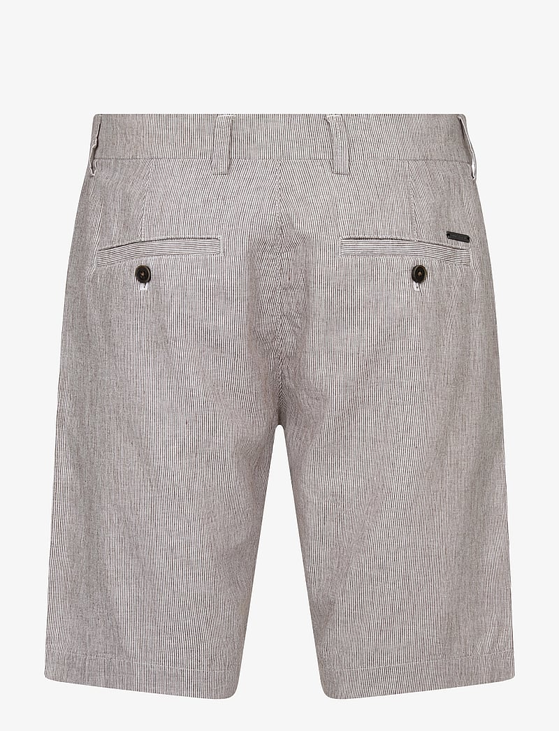 Bruun & Stengade - BS Apollon Regular Fit Shorts - hørshorts - brown/white - 3