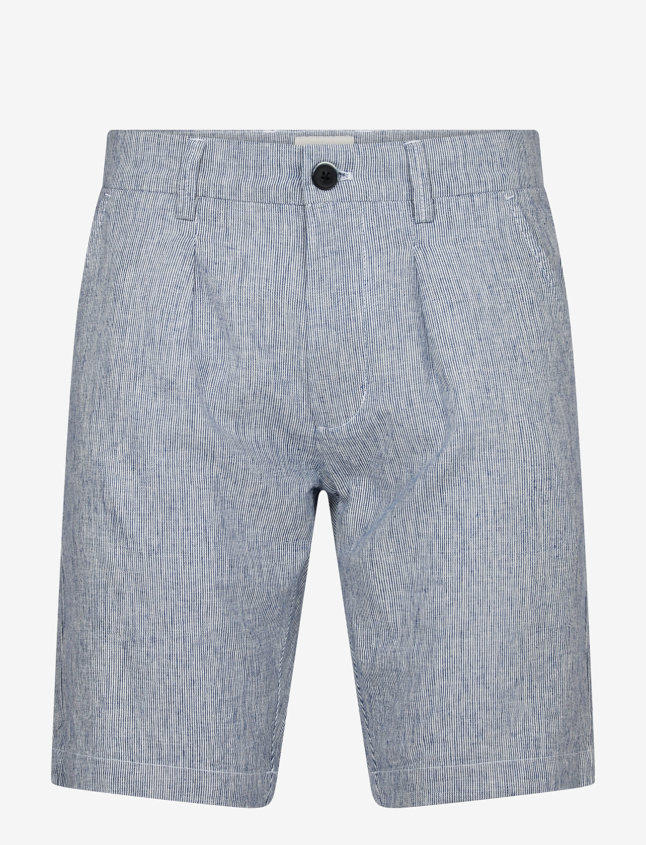 Bruun & Stengade - BS Apollon Regular Fit Shorts - hørshorts - navy/white - 1