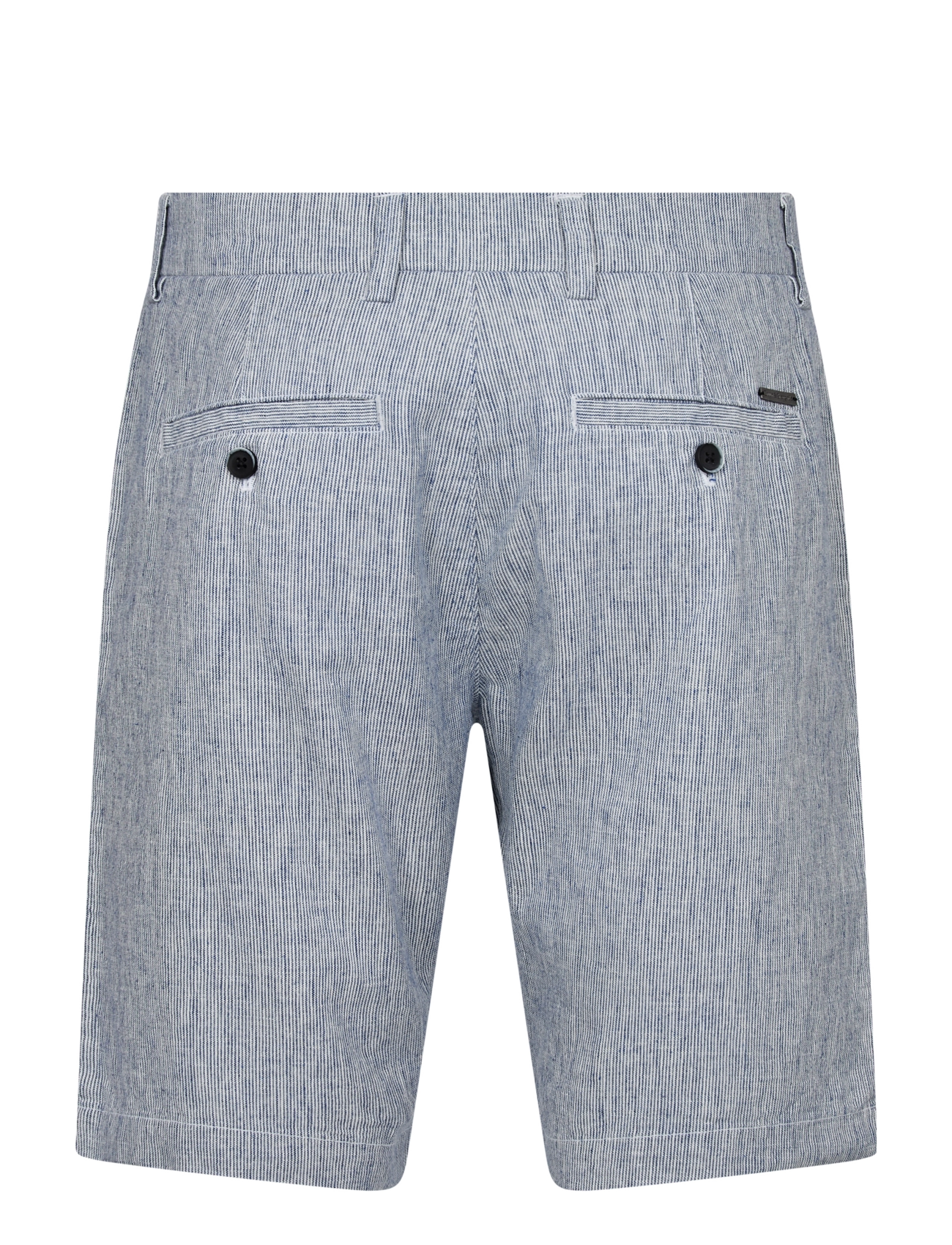 Bruun & Stengade - BS Apollon Regular Fit Shorts - hørshorts - navy/white - 2