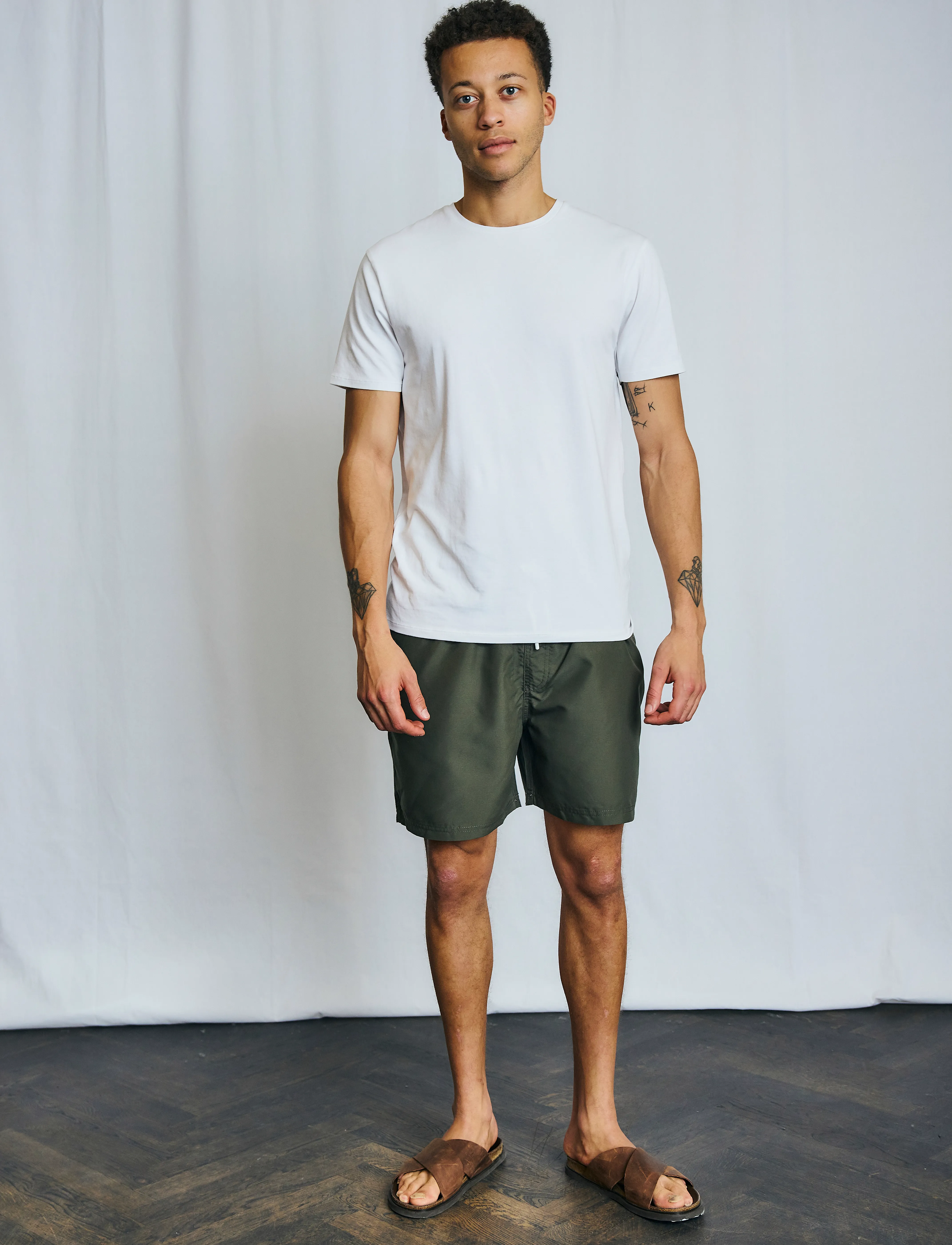 Bruun & Stengade - BS Havana Regular Fit Swim Shorts - army - 0
