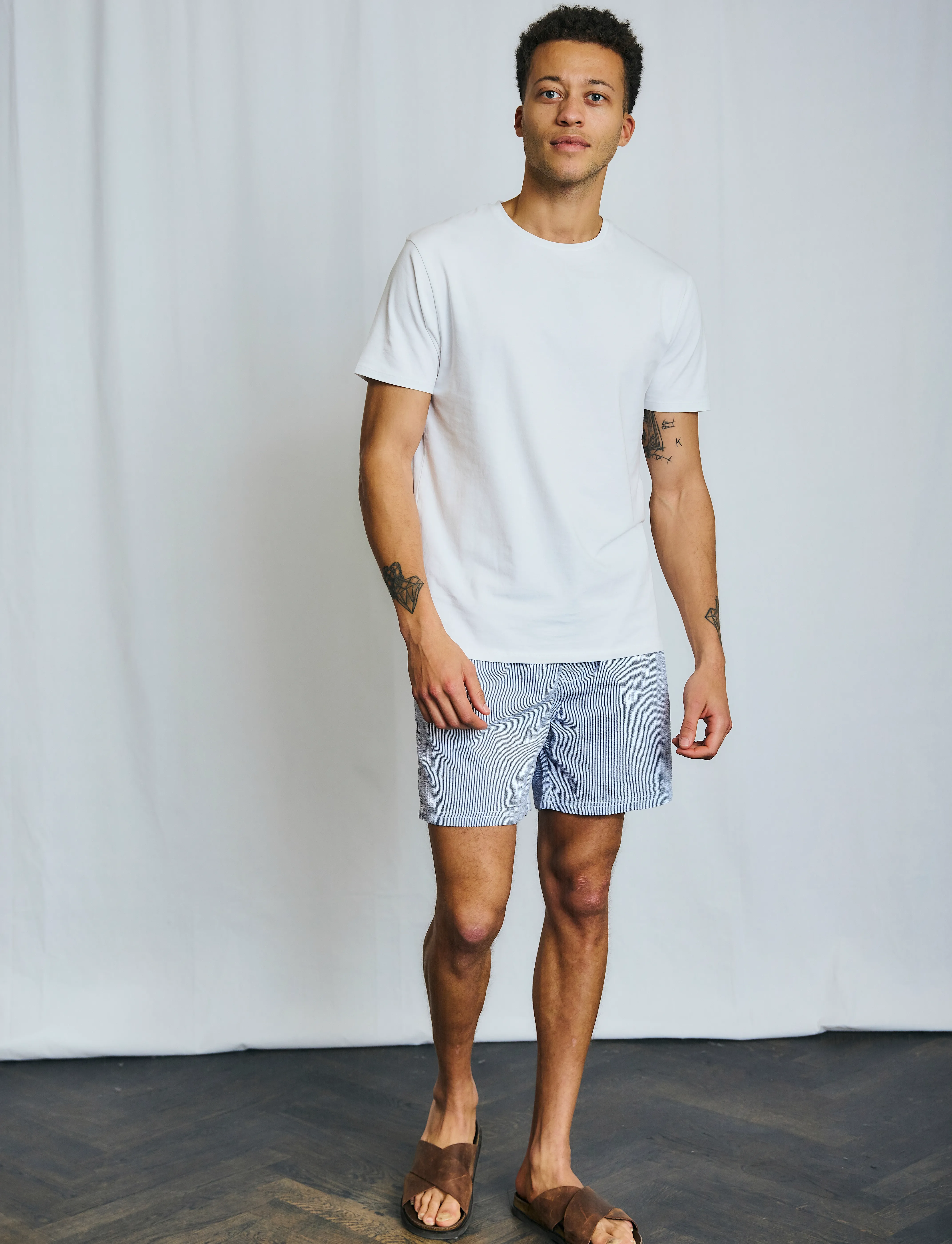 Bruun & Stengade - BS Bahia Regular Fit Swim Shorts - navy/white - 3