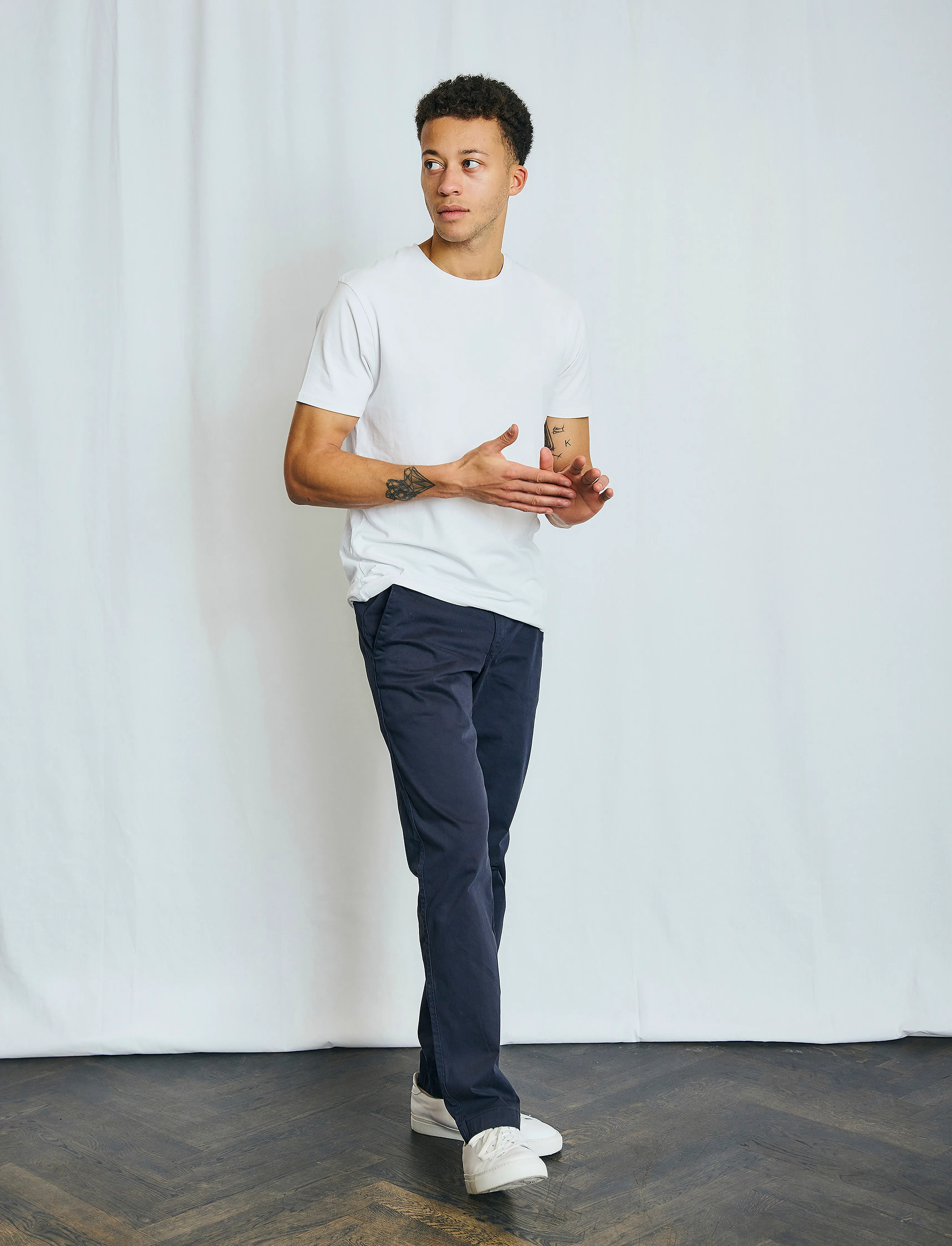 Bruun & Stengade Bs Olav Regular Fit Chinos, 29-34, Trousers, Marineblau - Männerswear