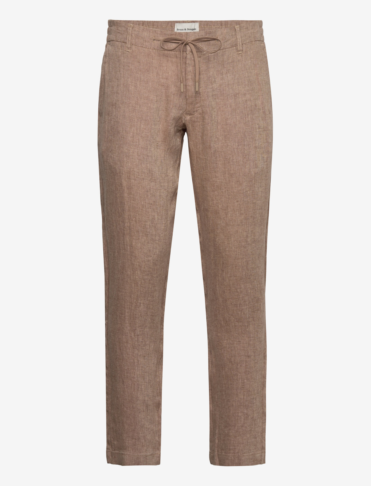 Bruun & Stengade - BS Ervis Regular Fit Chinos - hørbukser - brown - 1