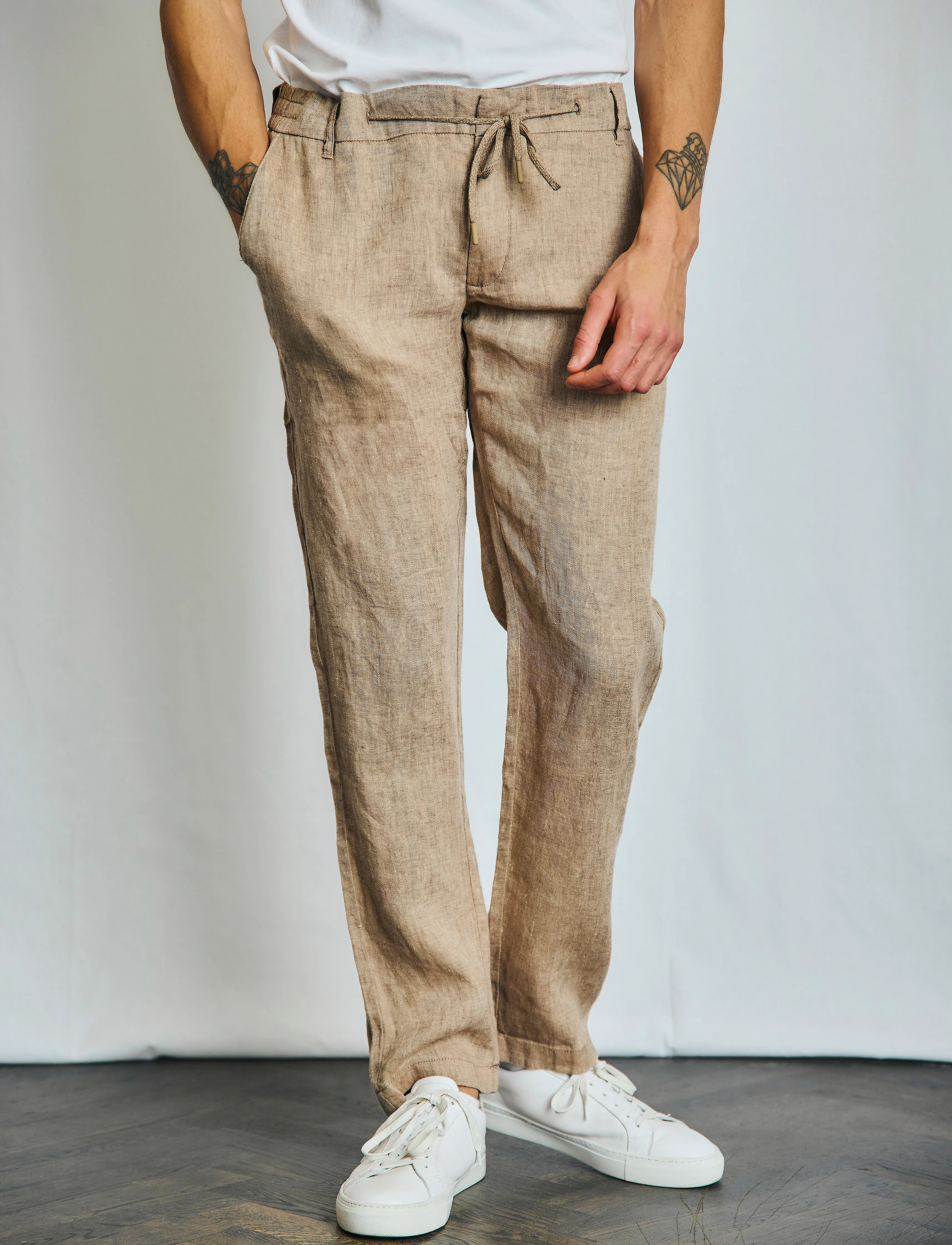 Bruun & Stengade - BS Ervis Regular Fit Chinos - linased püksid - brown - 3