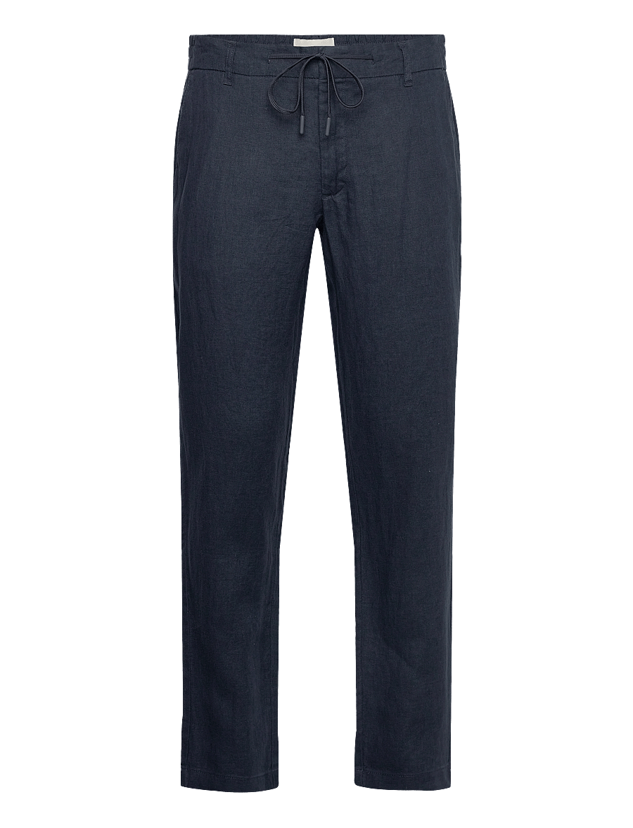 Bruun & Stengade - BS Ervis Regular Fit Chinos - hørbukser - navy - 1