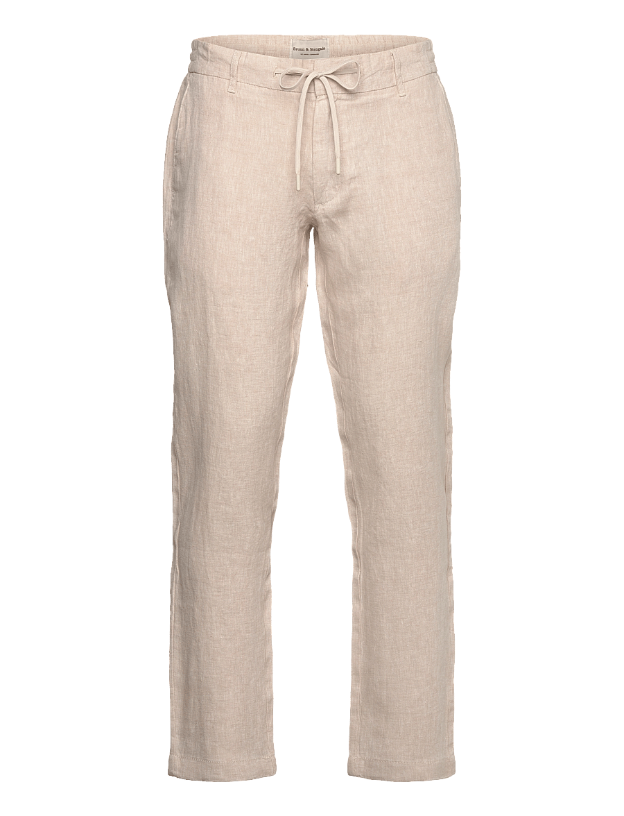 Bruun & Stengade - BS Ervis Regular Fit Chinos - leinenhosen - sand - 1